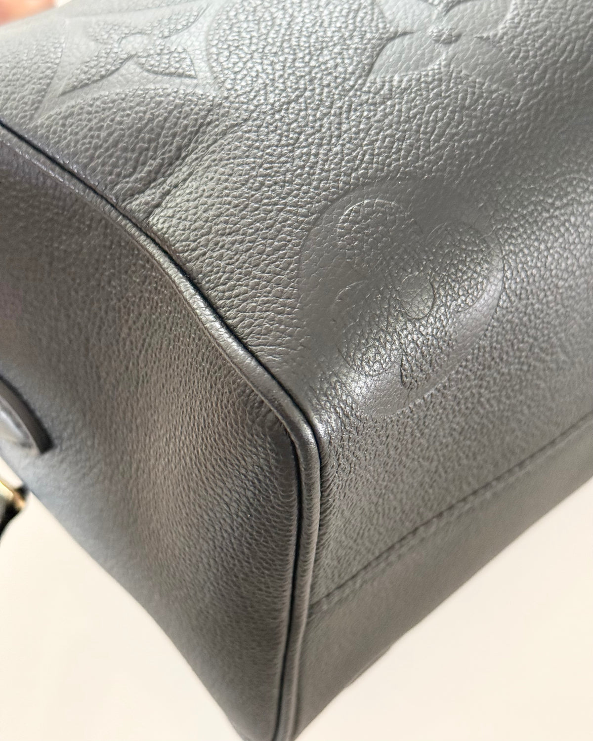 Louis Vuitton Black Monogram Giant Empreinte Leather Speedy 25 NM Bandouliere