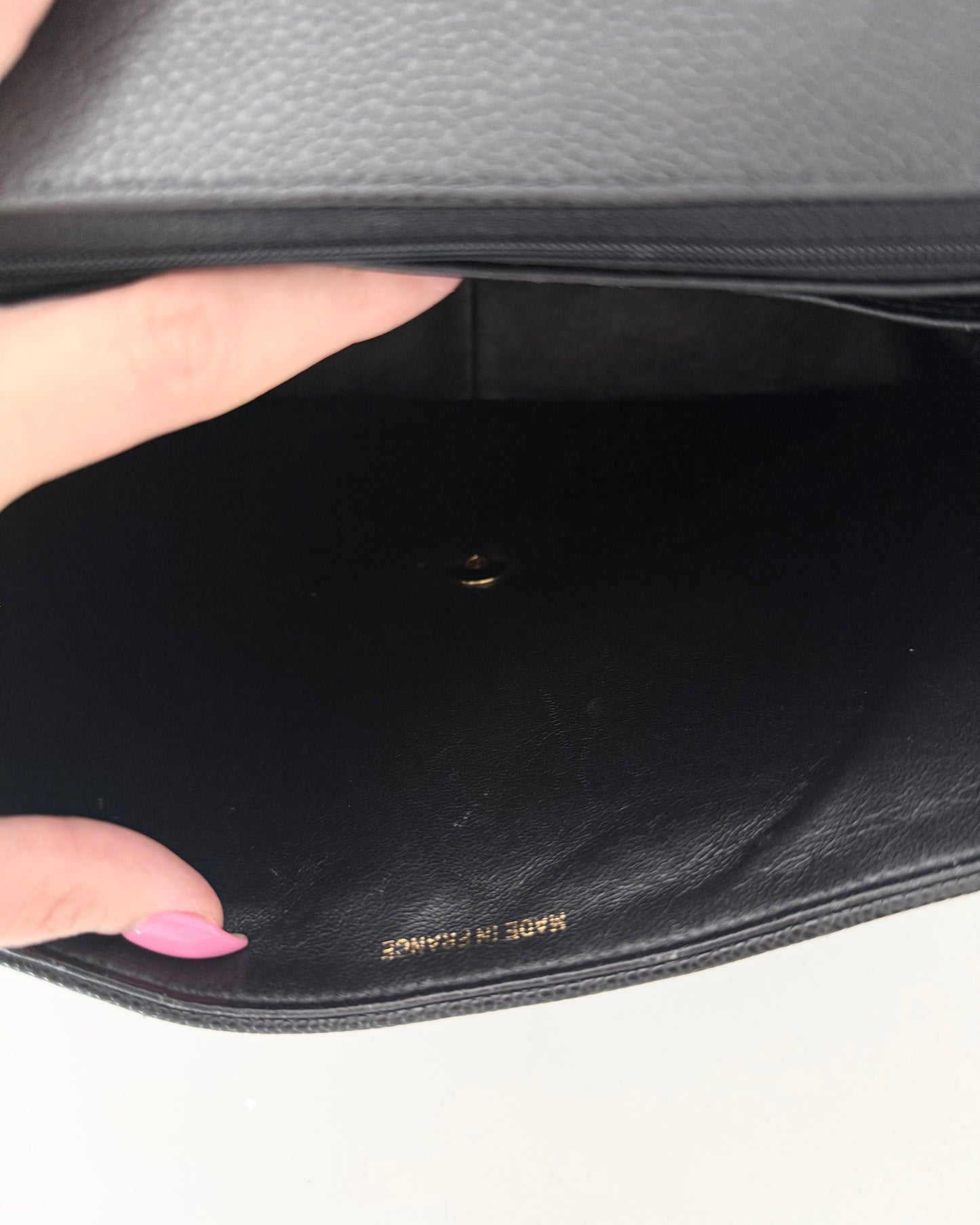 Chanel Vintage Black Caviar Mademoiselle Top Handle Handbag