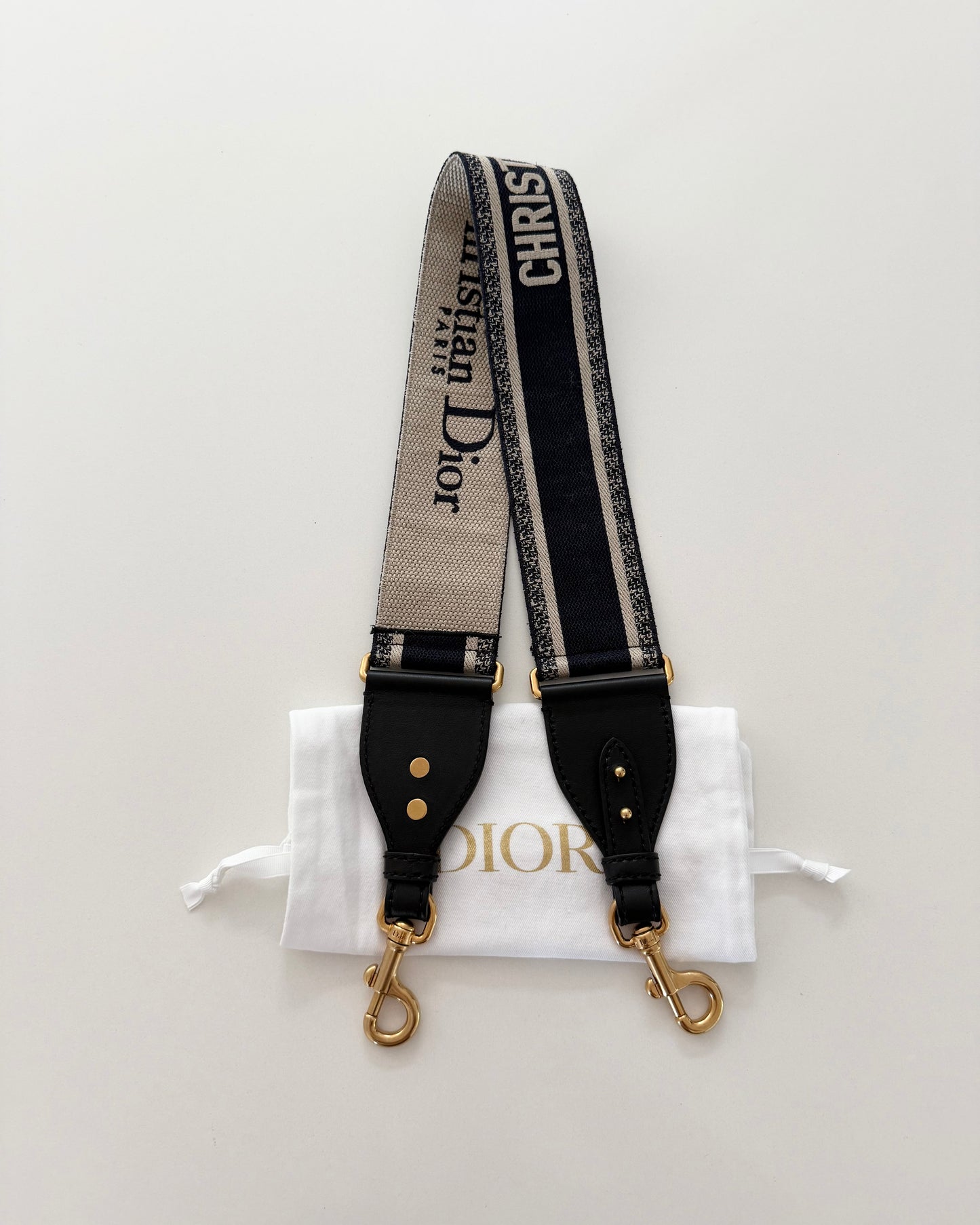 Christian Dior Blue Logo Guitar Strap