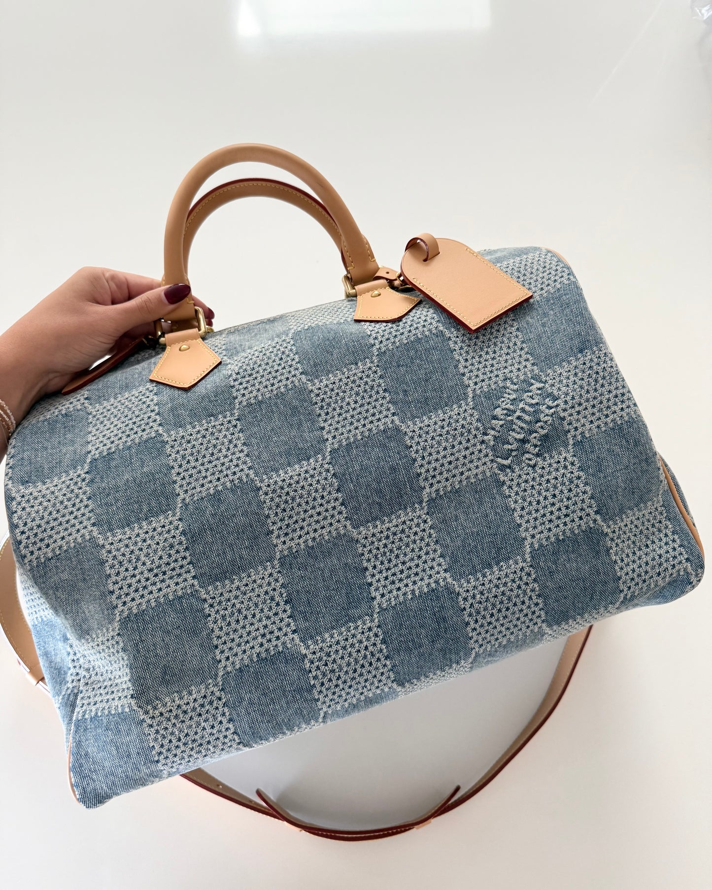 Louis Vuitton Damier Denim 3D Speedy Bandoliere 40 from 2024
