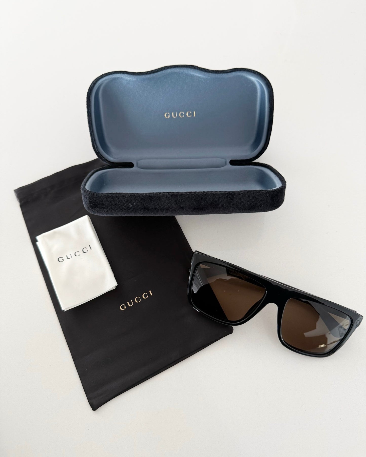 Gucci Black Flat Top Sunglasses