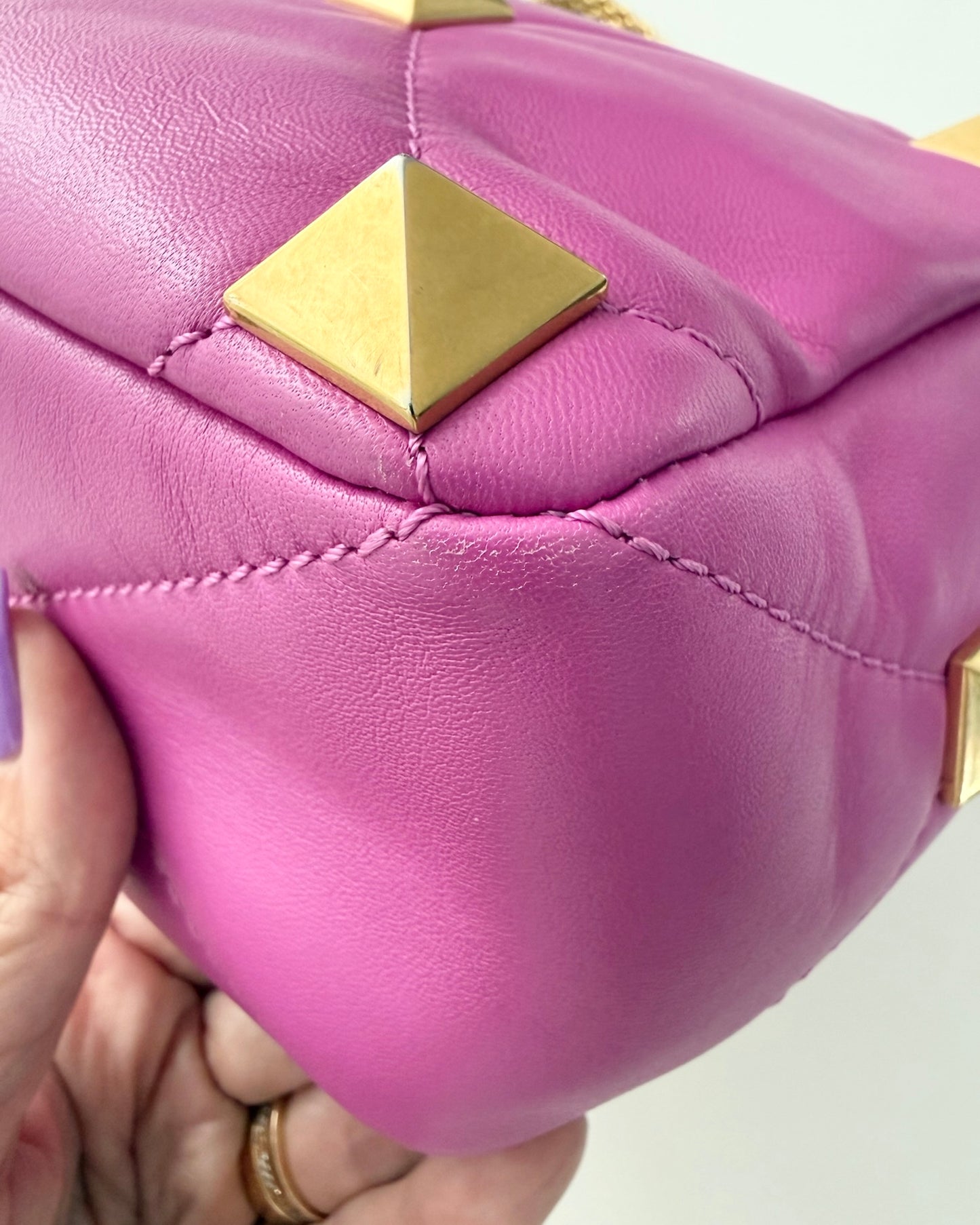 Valentino Pink/Purple Large Roman Rockstud