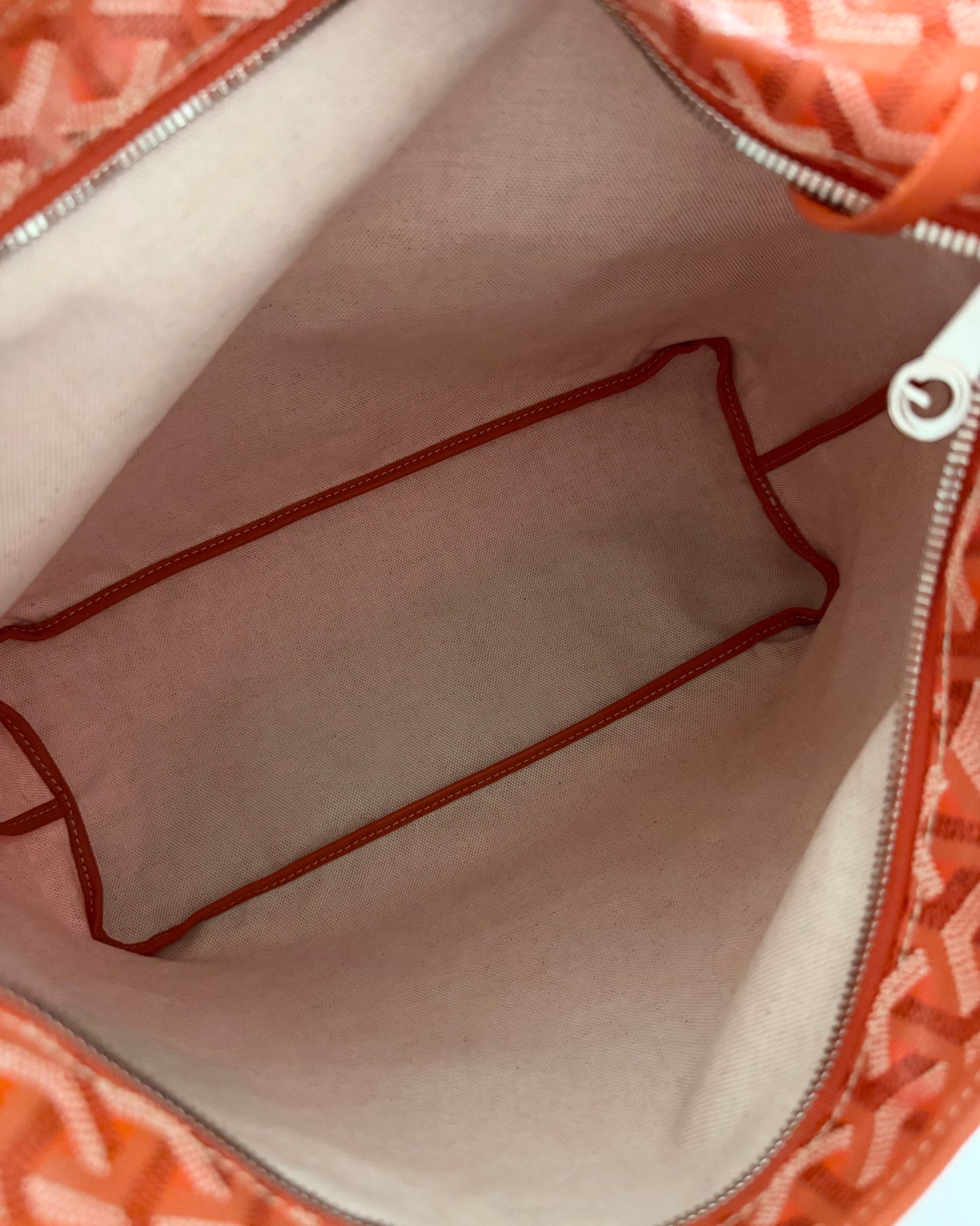 Goyard Orange Chevron Printed Coated Canvas Boheme PM Bag