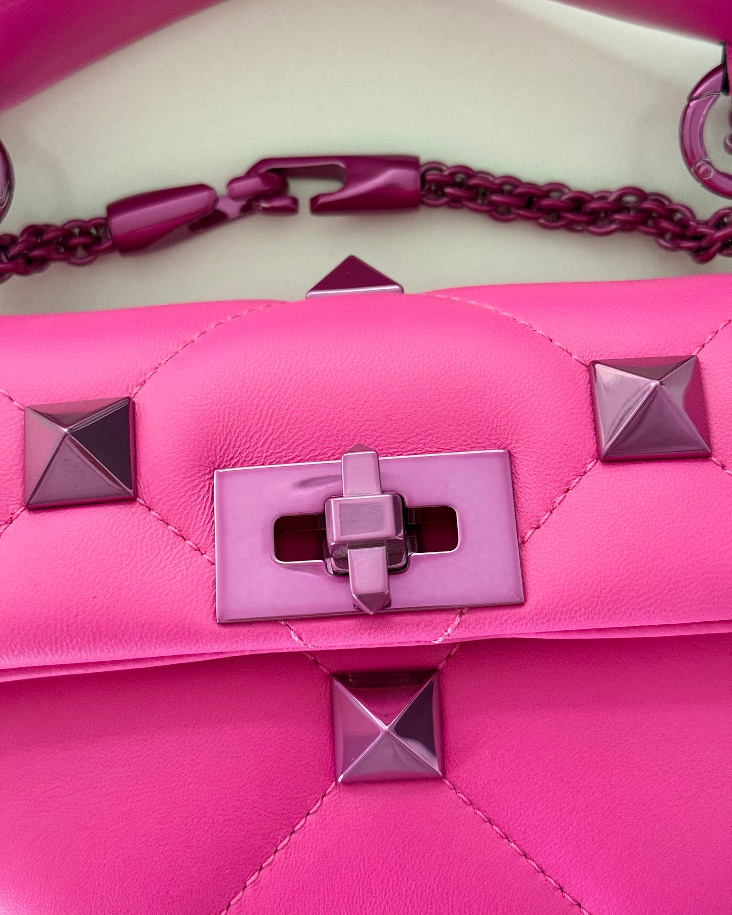 Valentino LIMITED All Pink Small Roman Rockstud