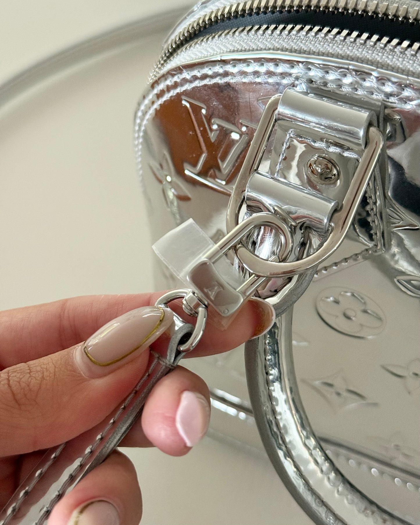 Louis Vuitton Silver Mirror Canvas Alma BB from 2025