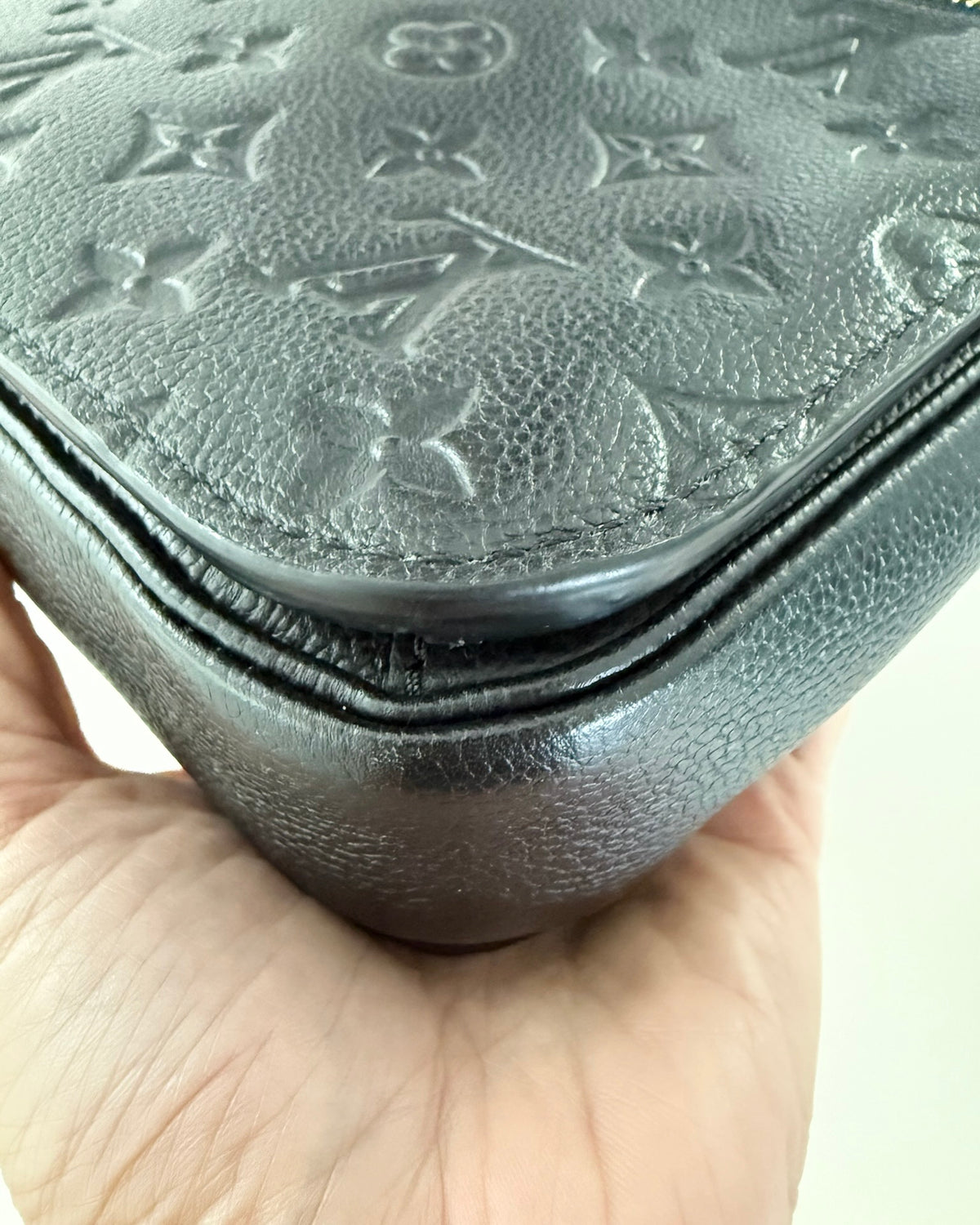 Louis Vuitton Black Monogram Empreinte Leather Pochette Metis Bag