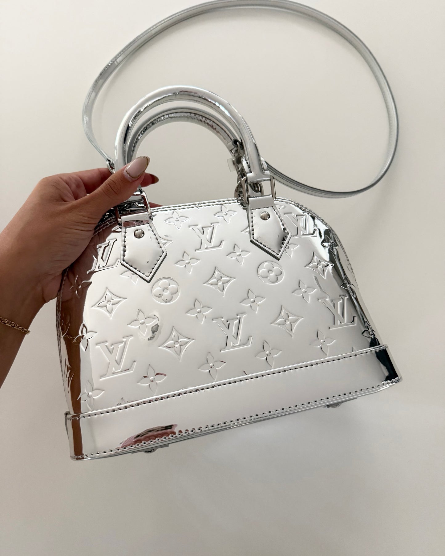 Louis Vuitton Silver Mirror Canvas Alma BB from 2025