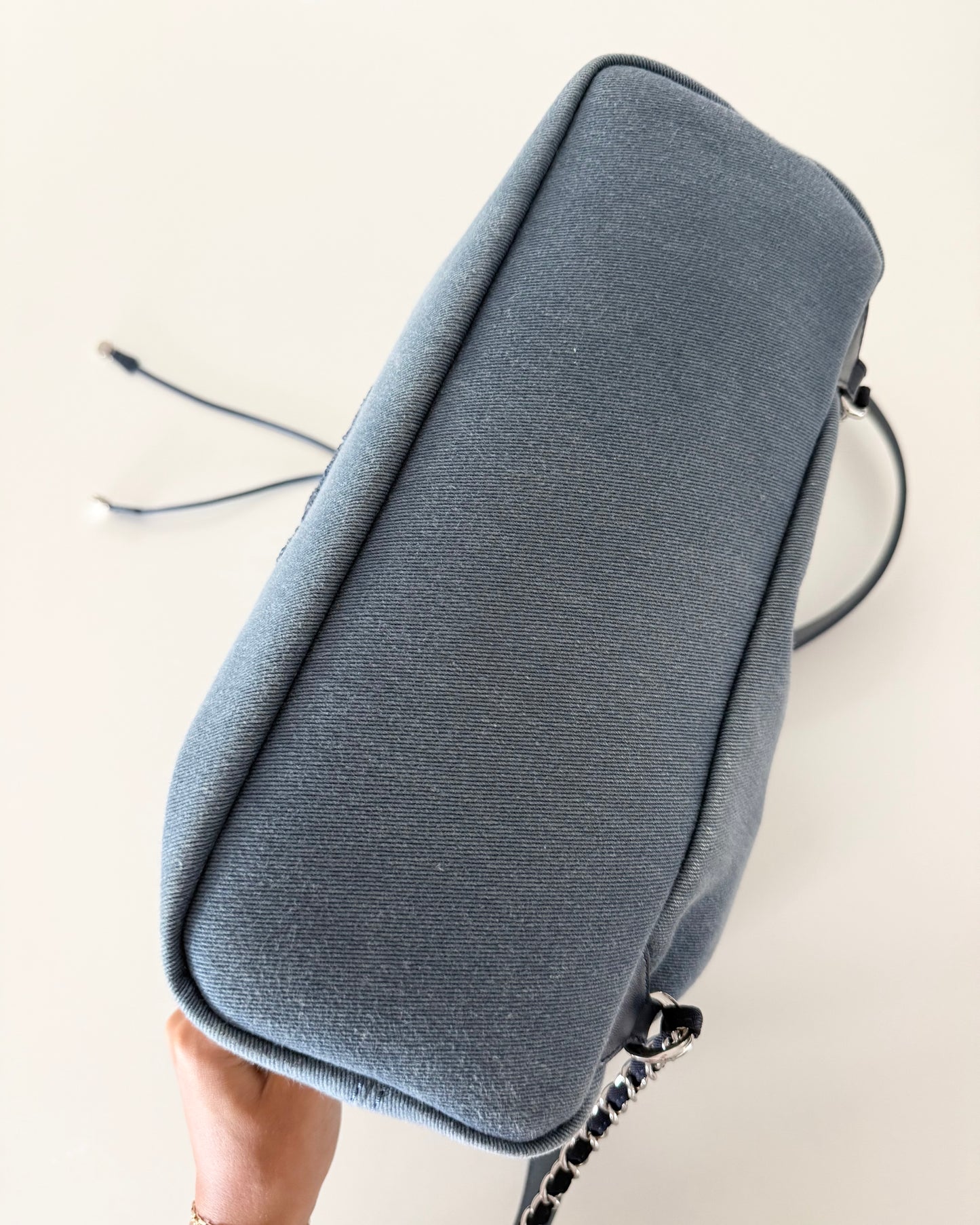 Chanel Blue Denim and Sequin Deauville Backpack