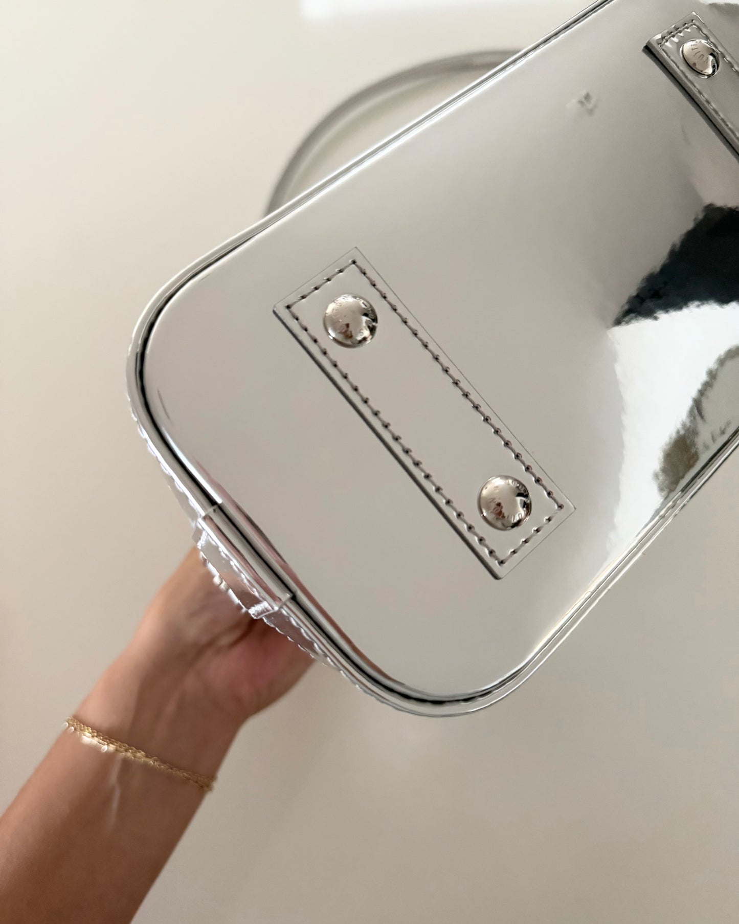 Louis Vuitton Silver Mirror Canvas Alma BB from 2025