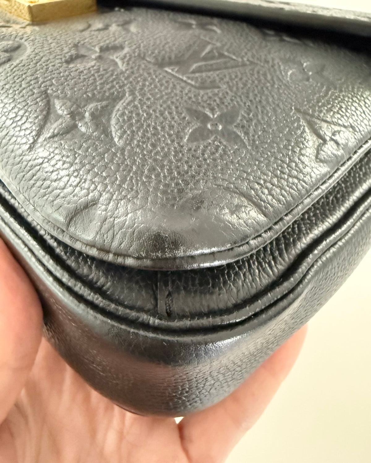 Louis Vuitton Black Monogram Empreinte Leather Pochette Metis Bag
