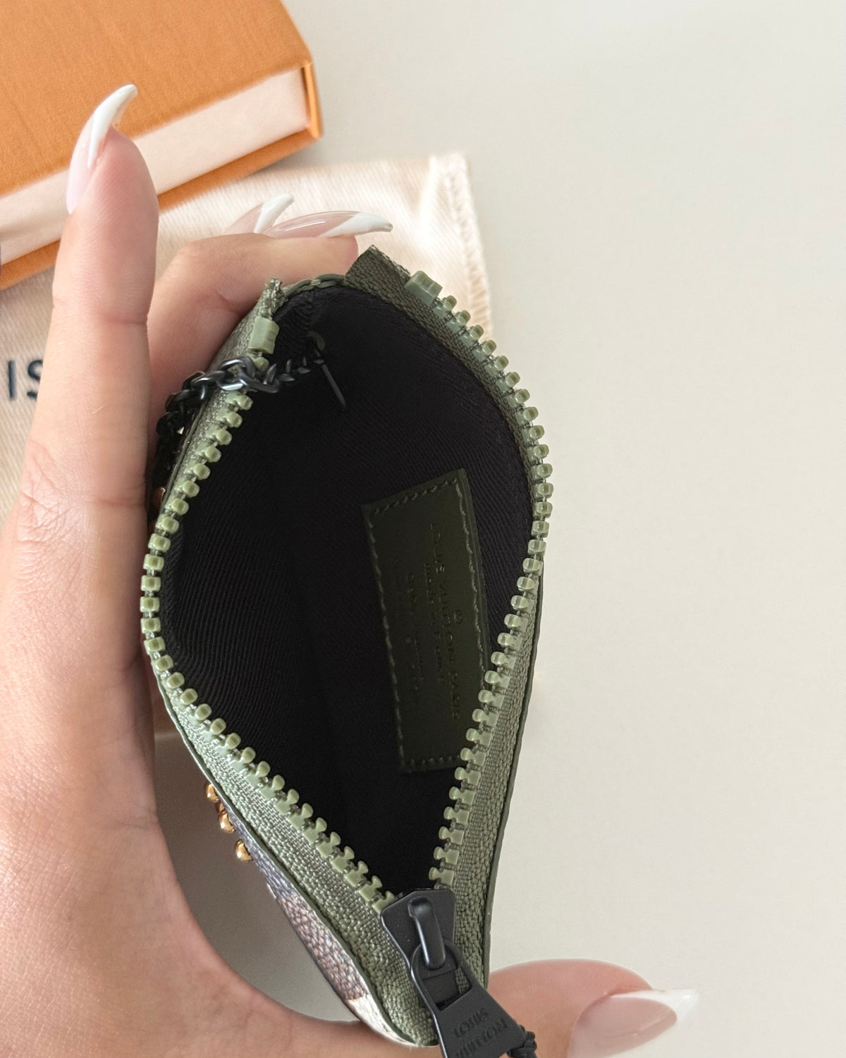 Louis Vuitton Green Damoflage Studded Cles Key Holder from 2024
