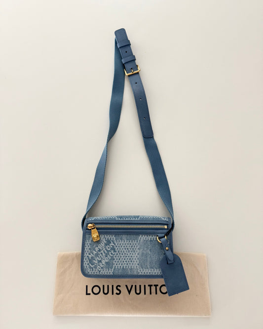 Louis Vuitton Damier Denim 3D Bosphore Wearable Wallet