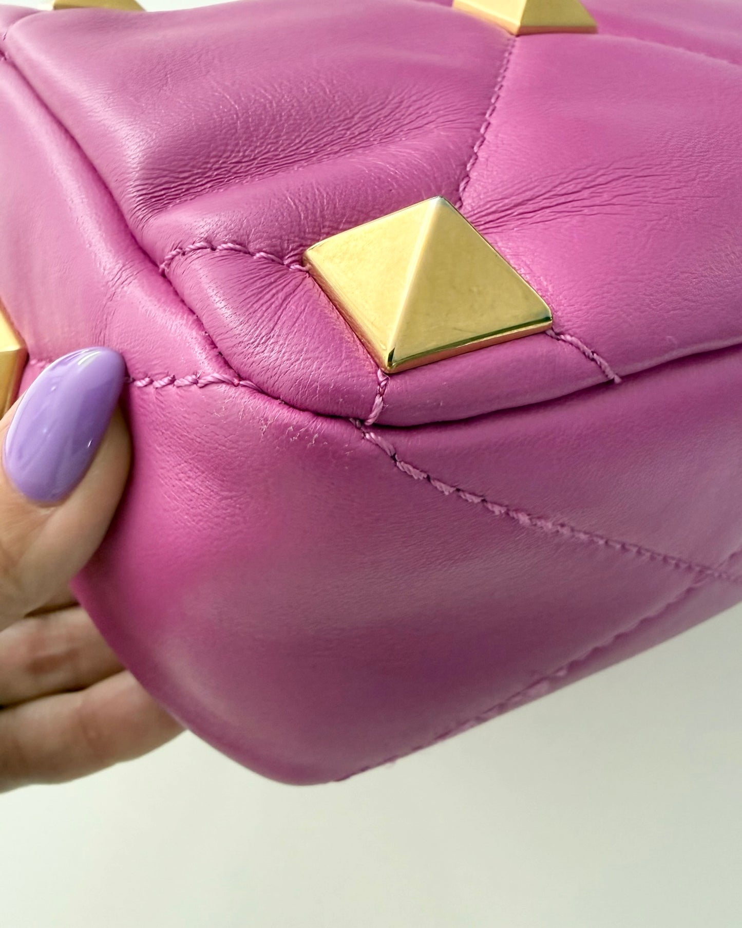 Valentino Pink/Purple Large Roman Rockstud