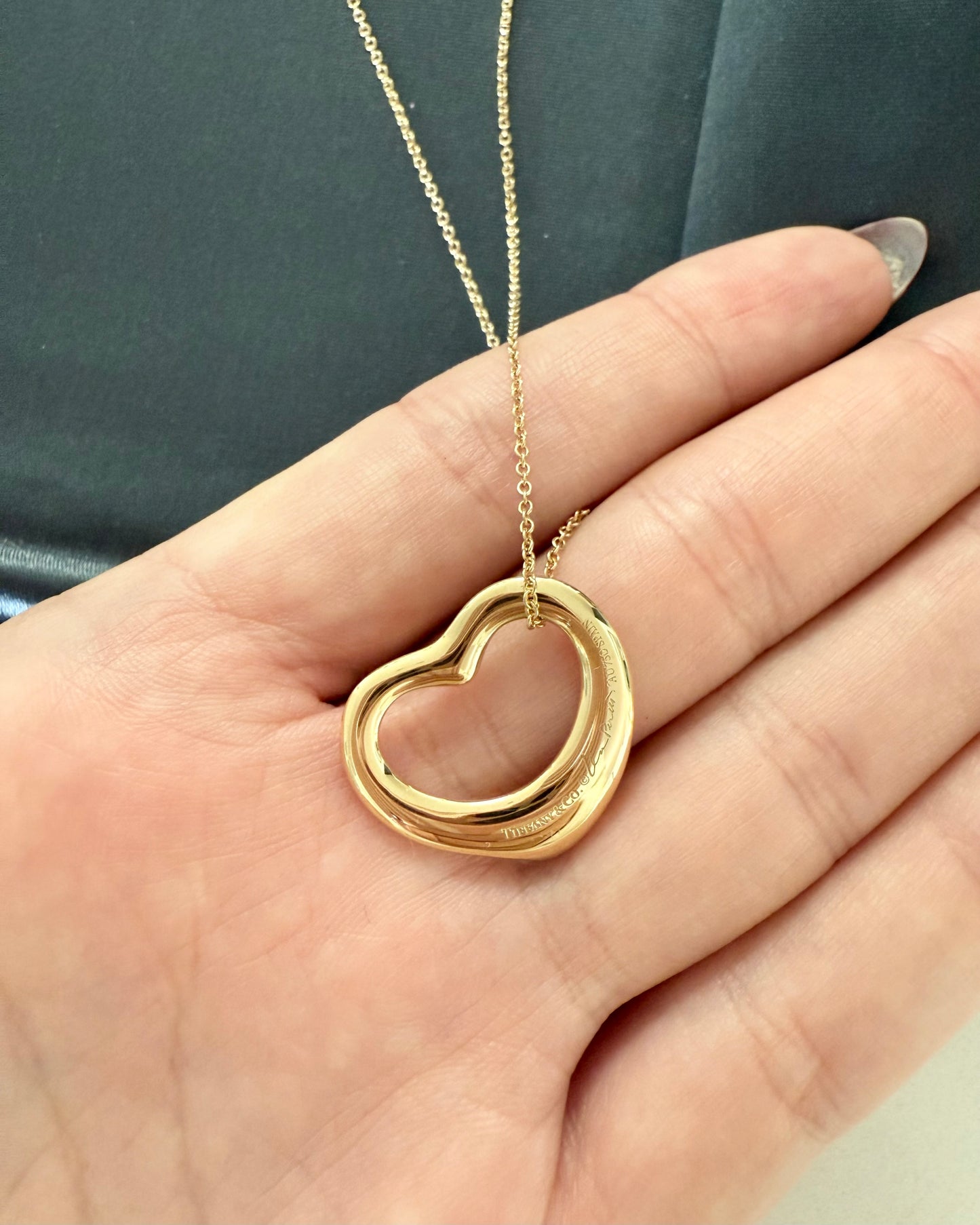 Tiffany 18k Yellow Gold Elsa Peretti 22MM Necklace