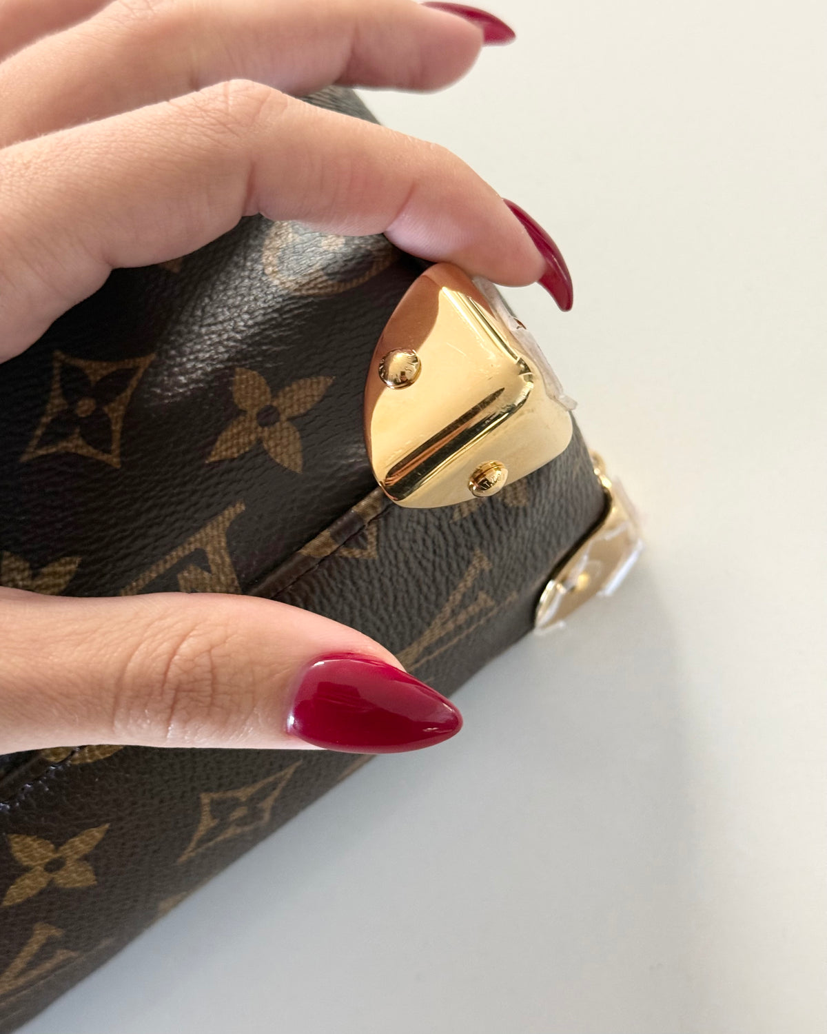 Louis Vuitton Monogram Canvas Studded Trunkie Bag