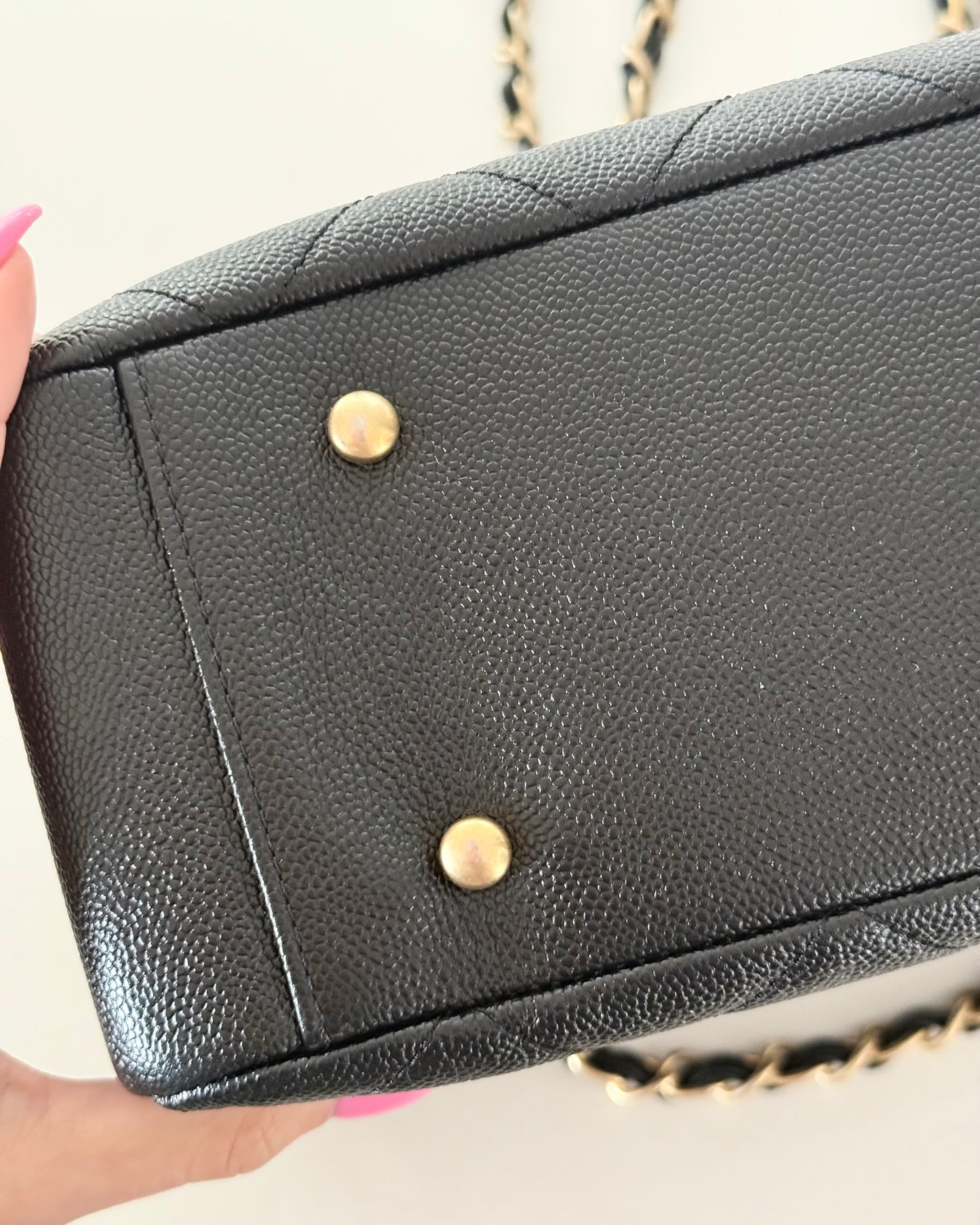 Chanel Black Caviar Classic Shopping Tote from 2022