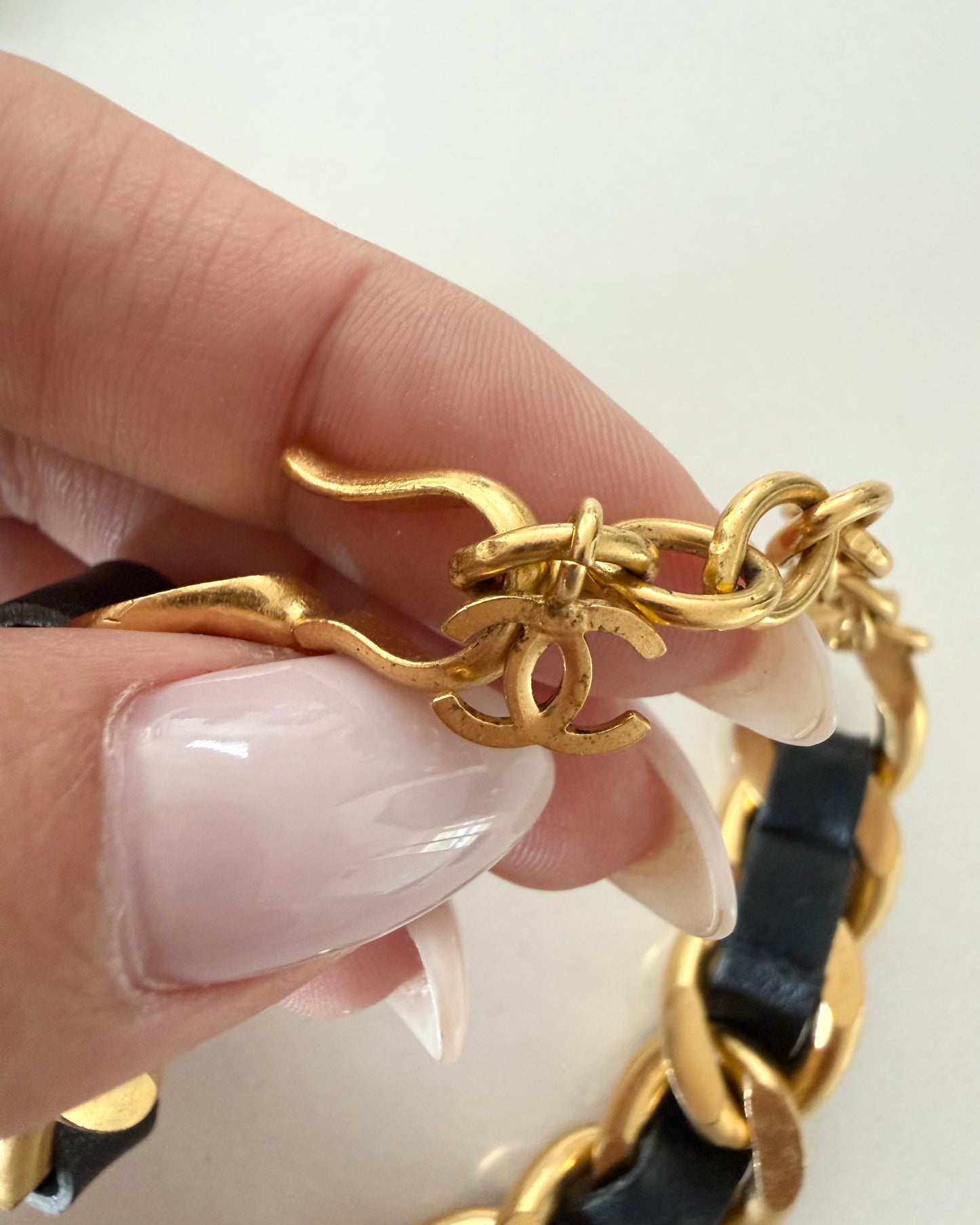 Chanel Vintage 1995 Barbie Logo Plate Choker