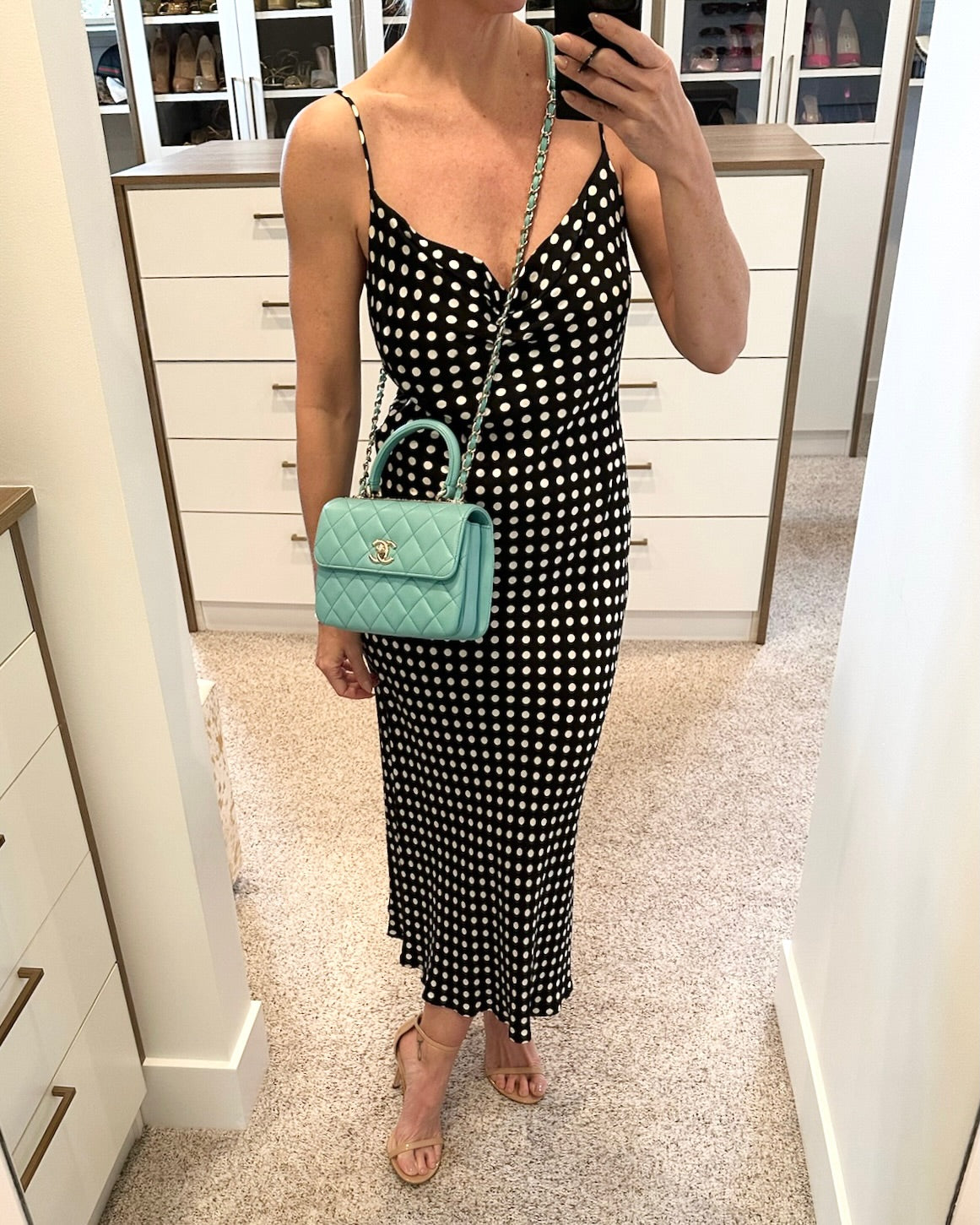 Chanel Tiffany Blue Lambskin Quilted Mini Trendy