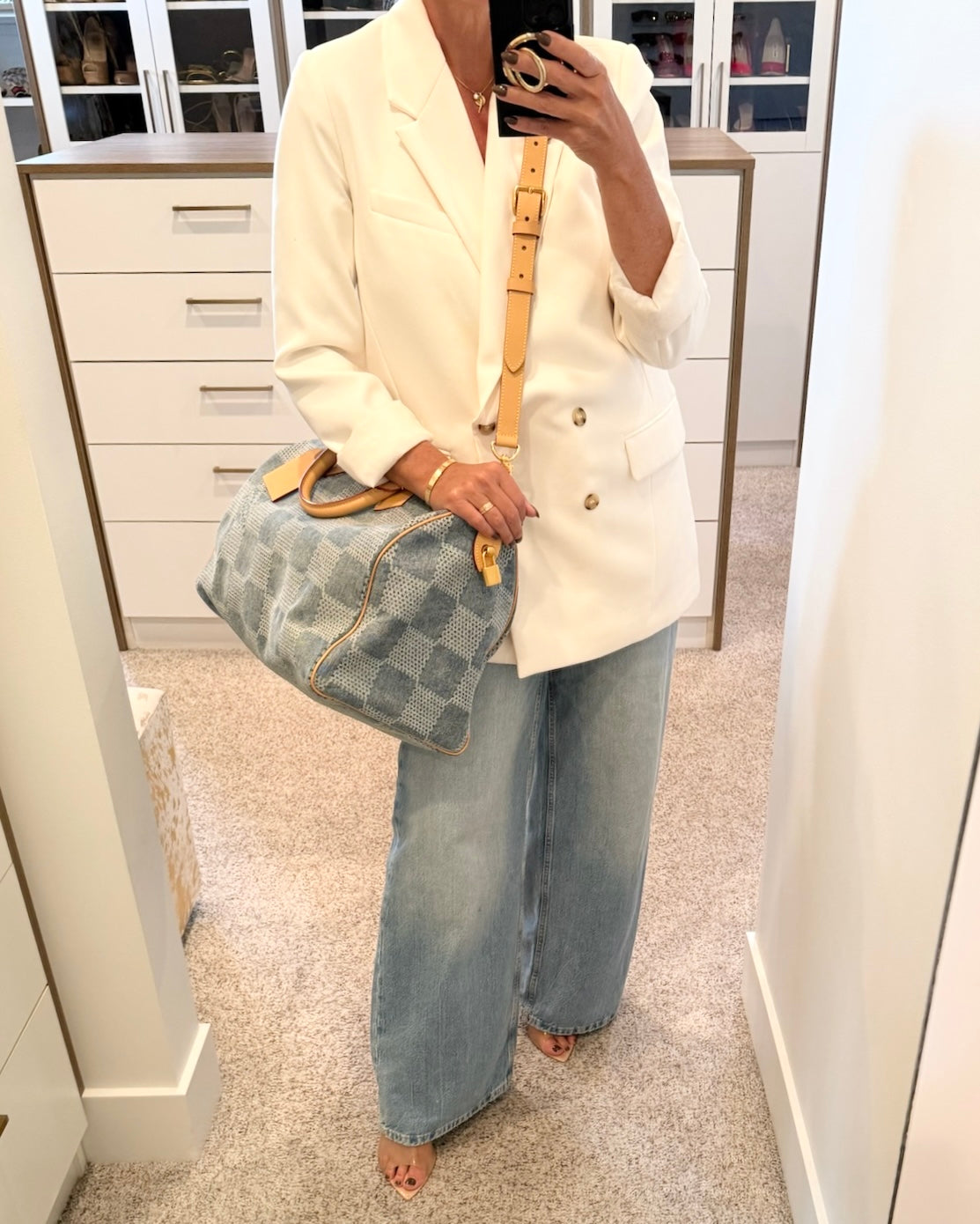 Louis Vuitton Damier Denim 3D Speedy Bandoliere 40 from 2024