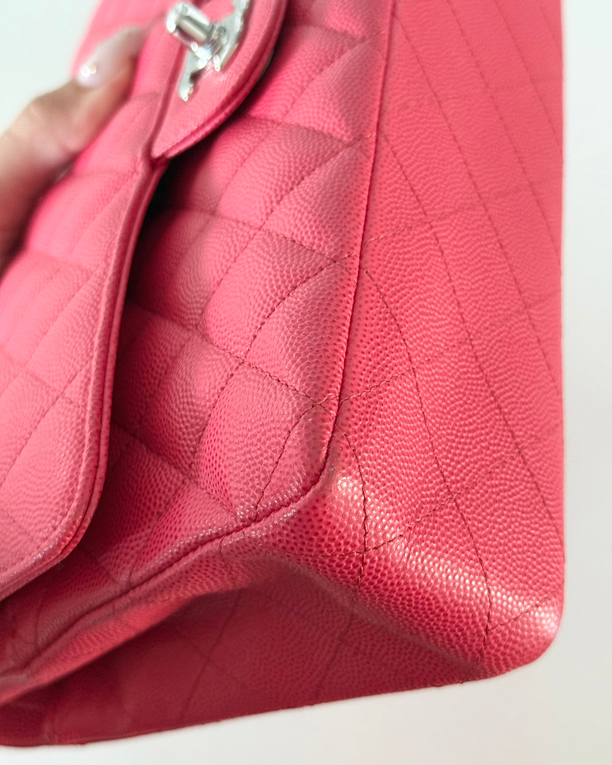 Chanel Red/Coral 11.12 Medium Classic Double Flap