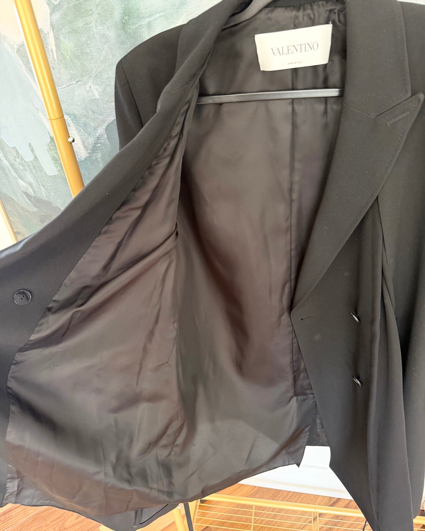 Valentino Black Bow-Tie Blazer Jacket Mini Dress Size 42