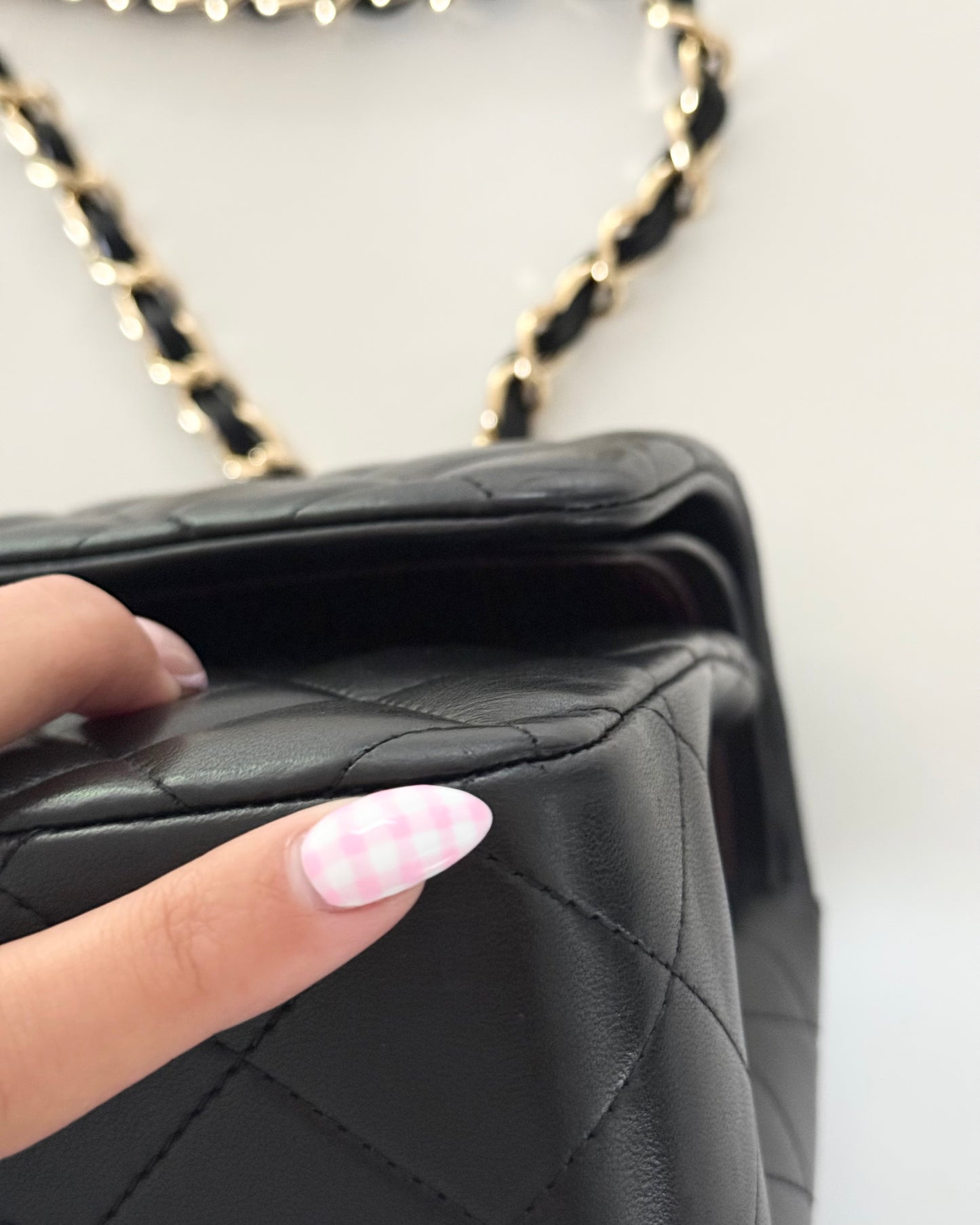 Chanel Black Quilted Lambskin Classic Jumbo
