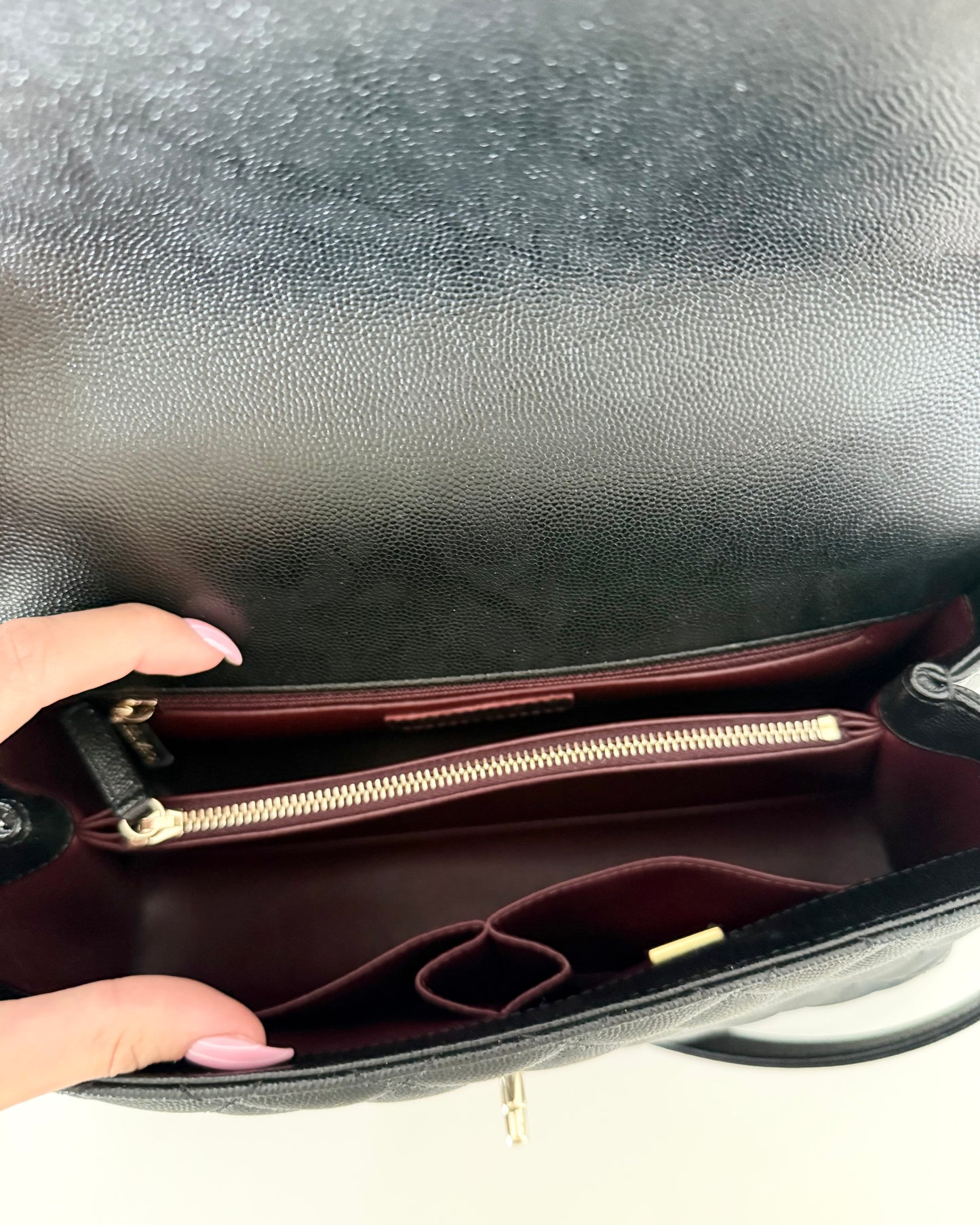Chanel Black Caviar Large Coco Handle