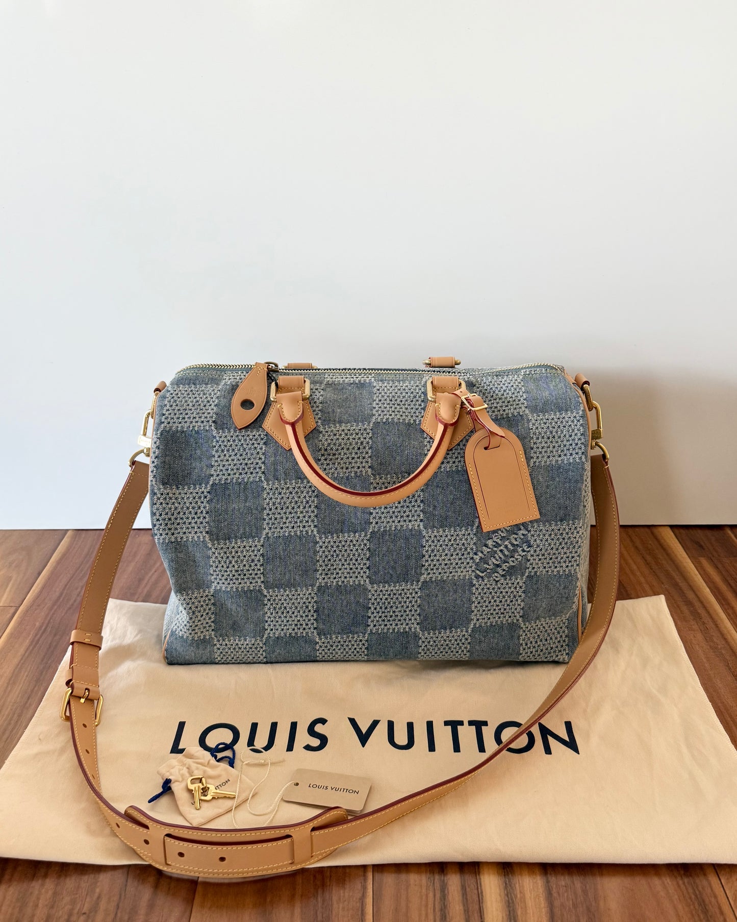 Louis Vuitton Damier Denim 3D Speedy Bandoliere 40 from 2024