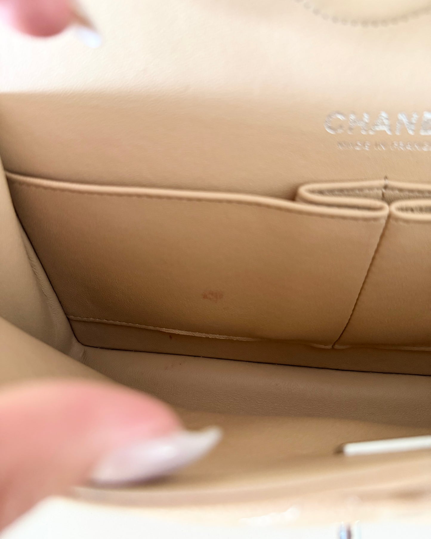 Chanel Limited Edition Beige Caviar Leather Classic Medium Double Flap