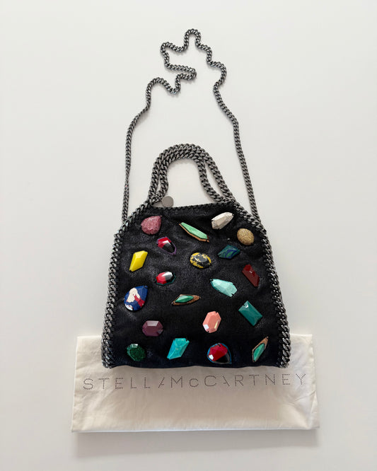 Stella McCartney Black Falabella Embellished Small Tote