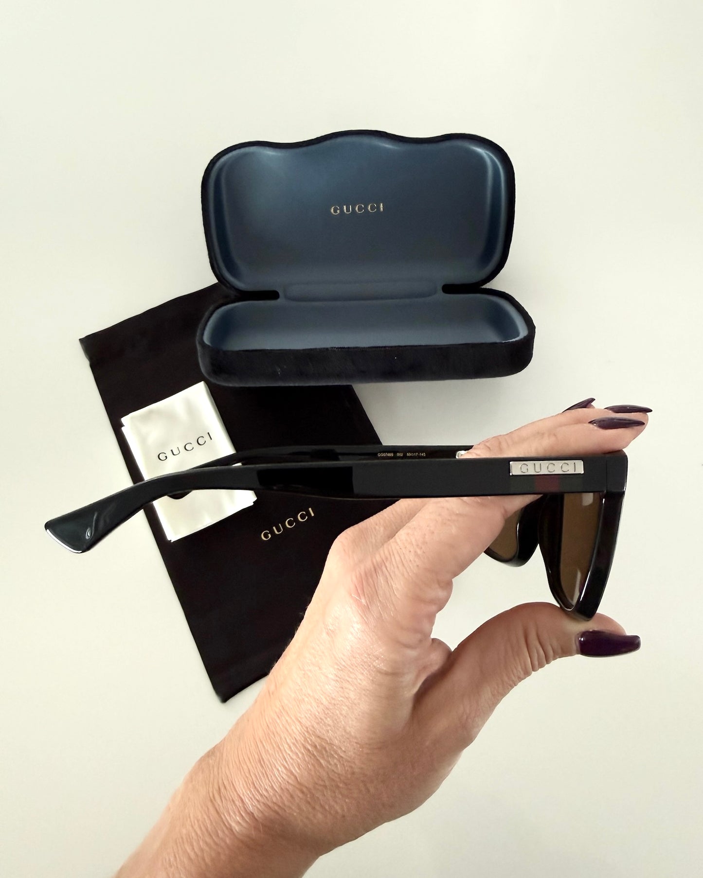 Gucci Black Flat Top Sunglasses