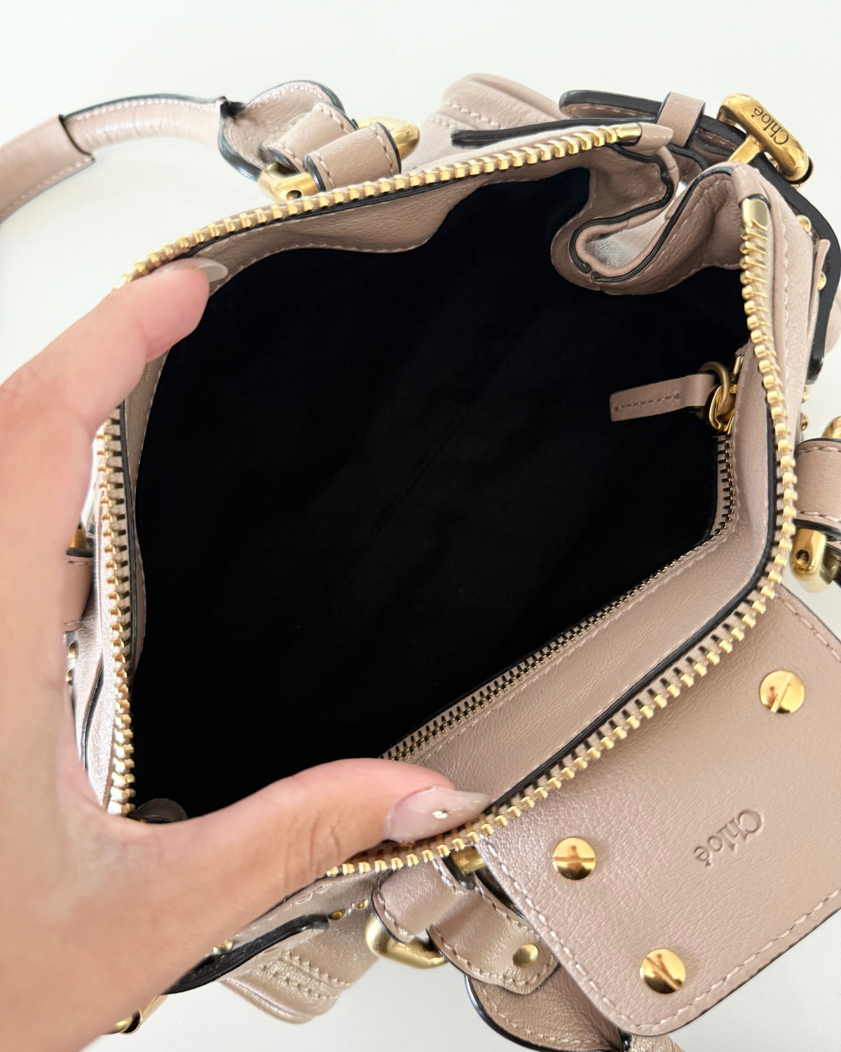 Chloe Pink Leather Small Paddington Bag from 2026