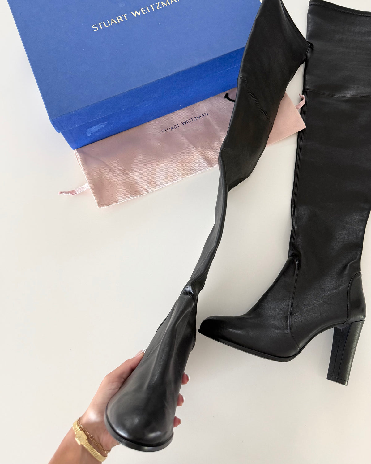 Stuart Weitzman Black Highland Over the Knee Boots Size 40.5/10