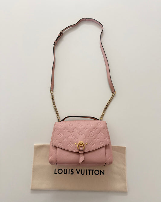 Louis Vuitton Pink/Rose Poudre Monogram Empreinte Leather Blanche BB Bag from 2018