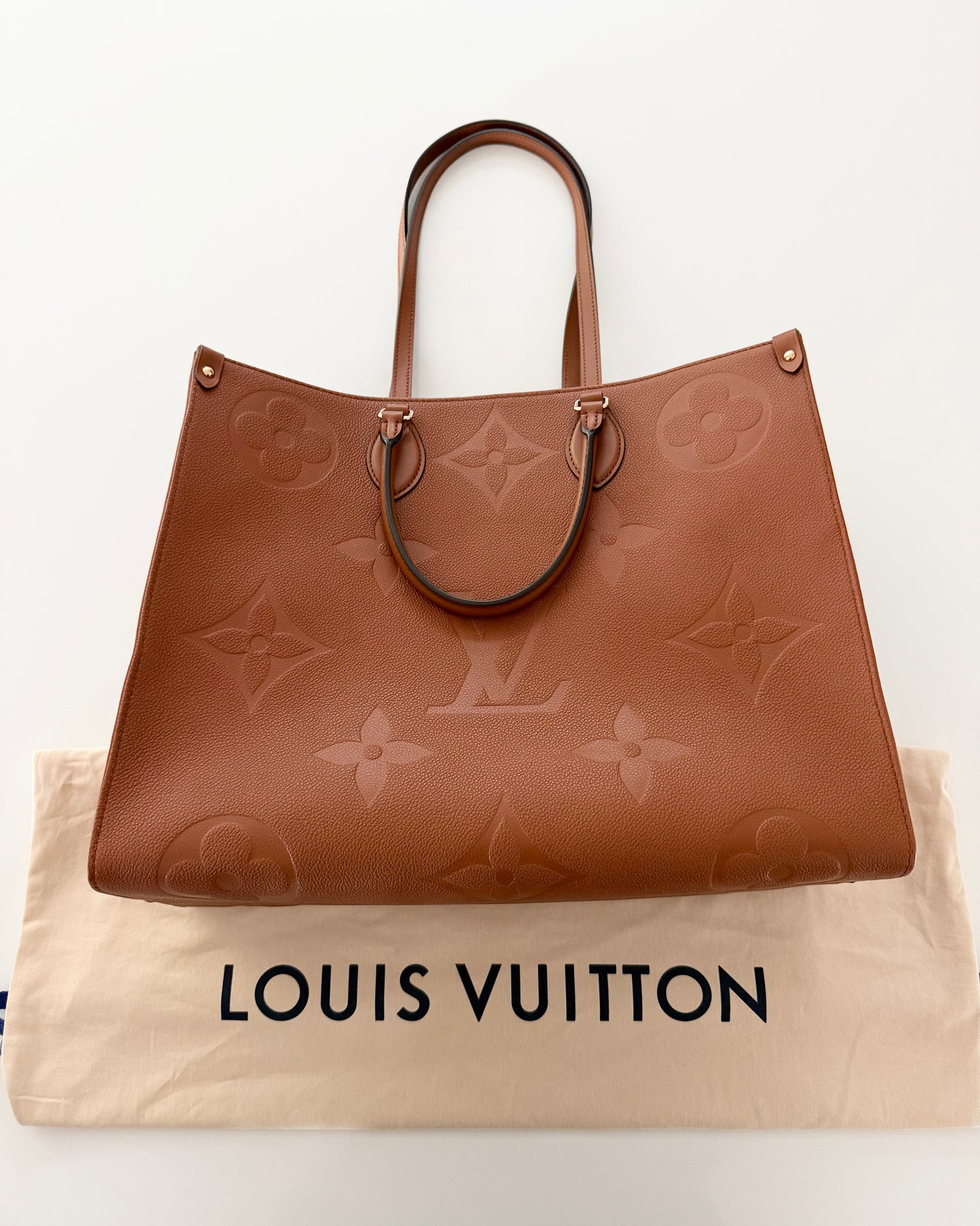 Louis Vuitton Limited Edition Cognac Empreinte Leather Onthego GM