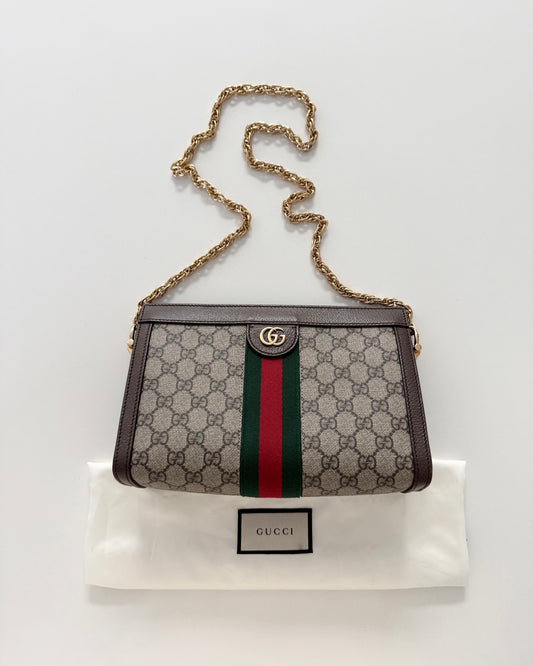 Gucci  Beige/Ebony Supreme Coated Canvas Vintage Web Ophidia