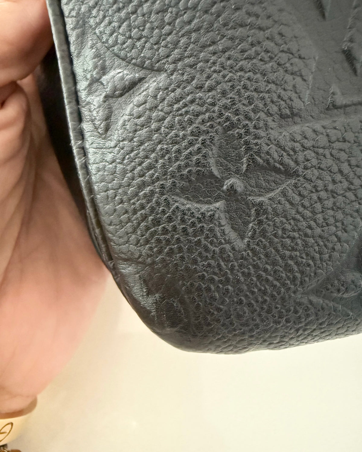 Louis Vuitton Black Monogram Empreinte Leather Pochette Metis Bag