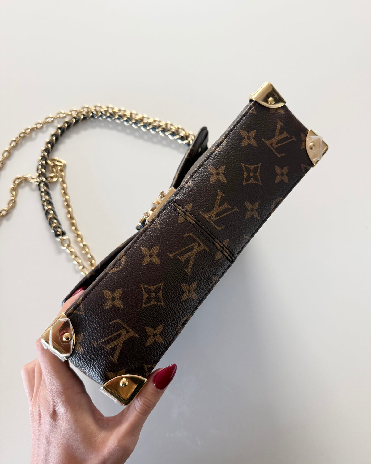 Louis Vuitton Monogram Canvas Studded Trunkie Bag