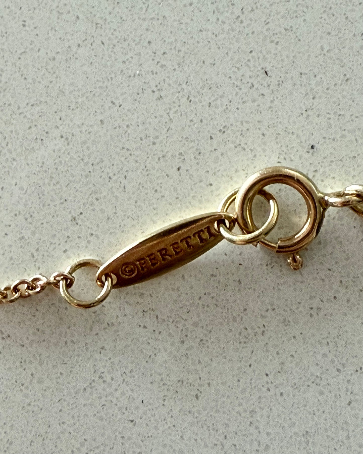 Tiffany 18k Yellow Gold Elsa Peretti 22MM Necklace