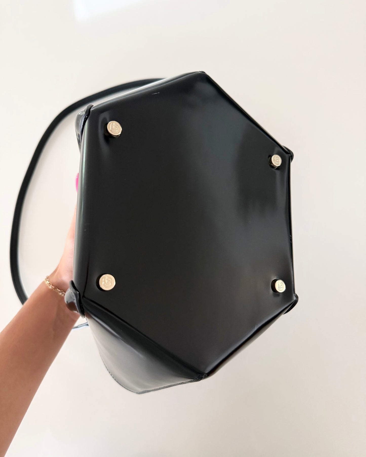 Gucci Black Leather Bamboo Top Handle