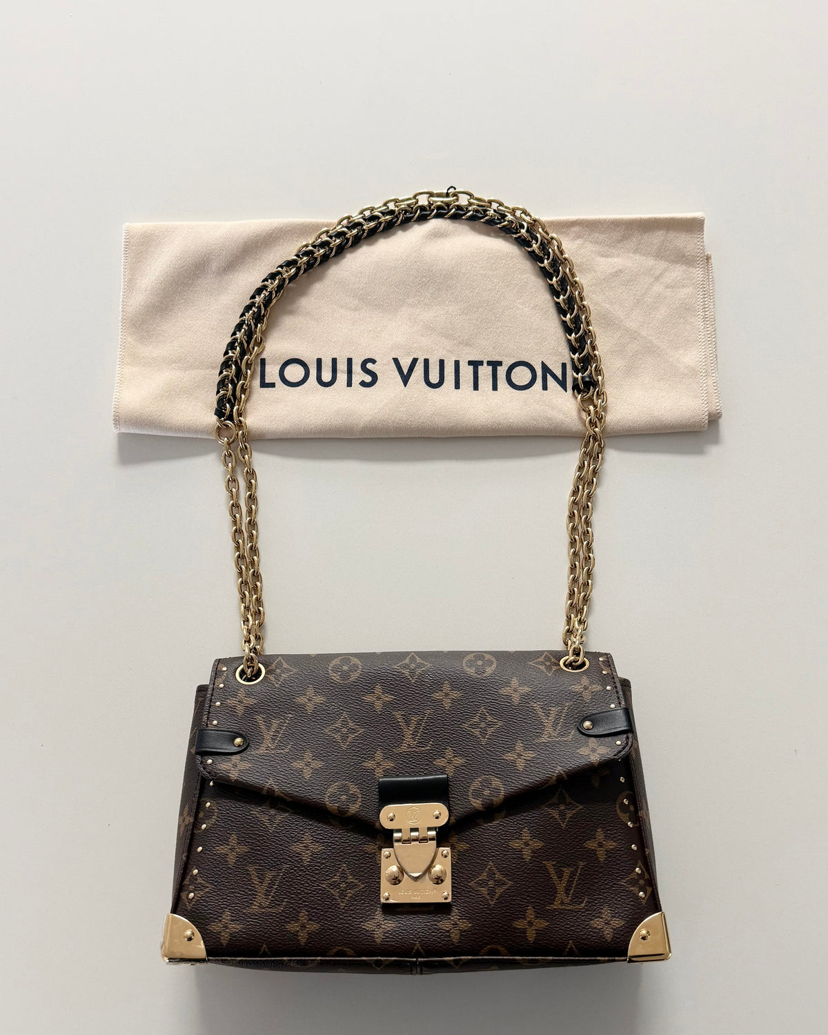 Louis Vuitton Monogram Canvas Studded Trunkie Bag