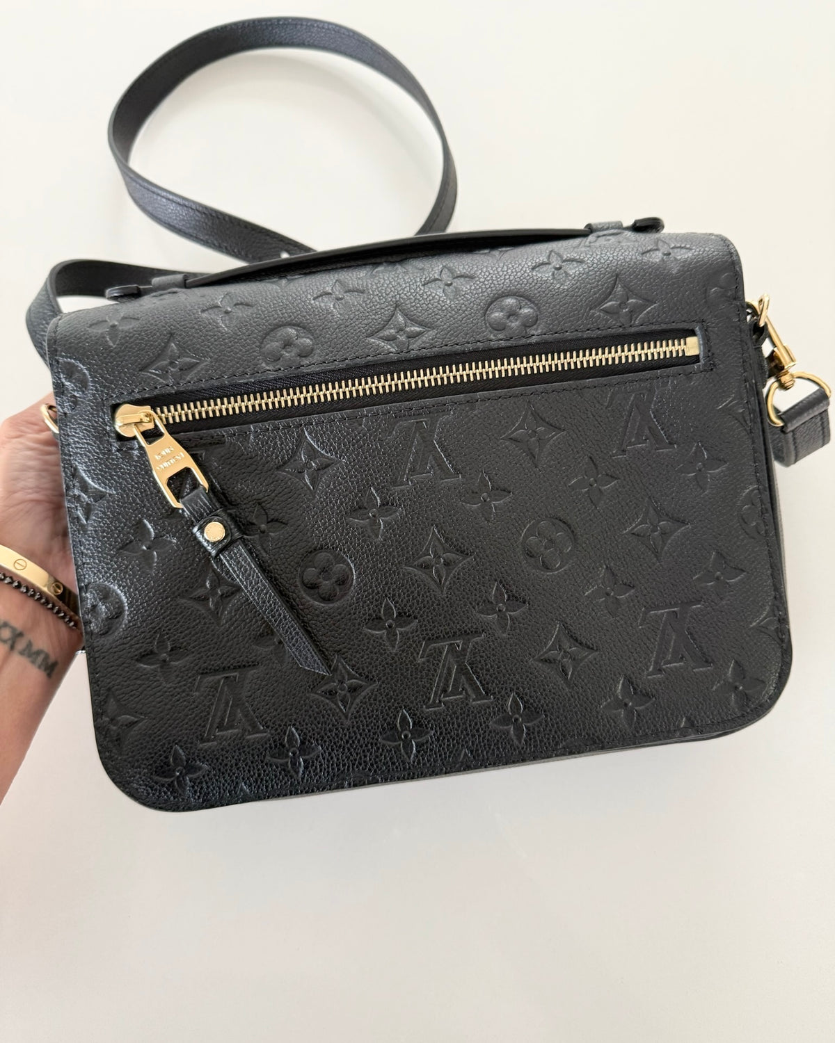 Louis Vuitton Black Monogram Empreinte Leather Pochette Metis Bag