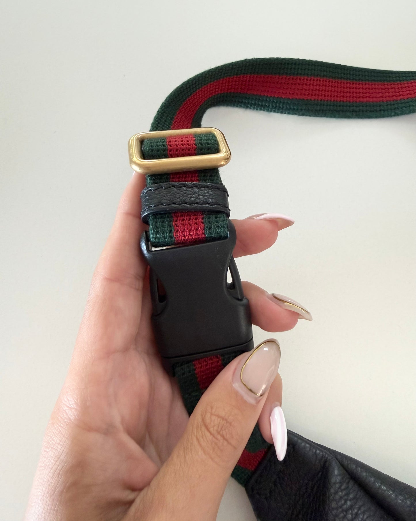 Gucci Black Leather Small Logo Belt Bag