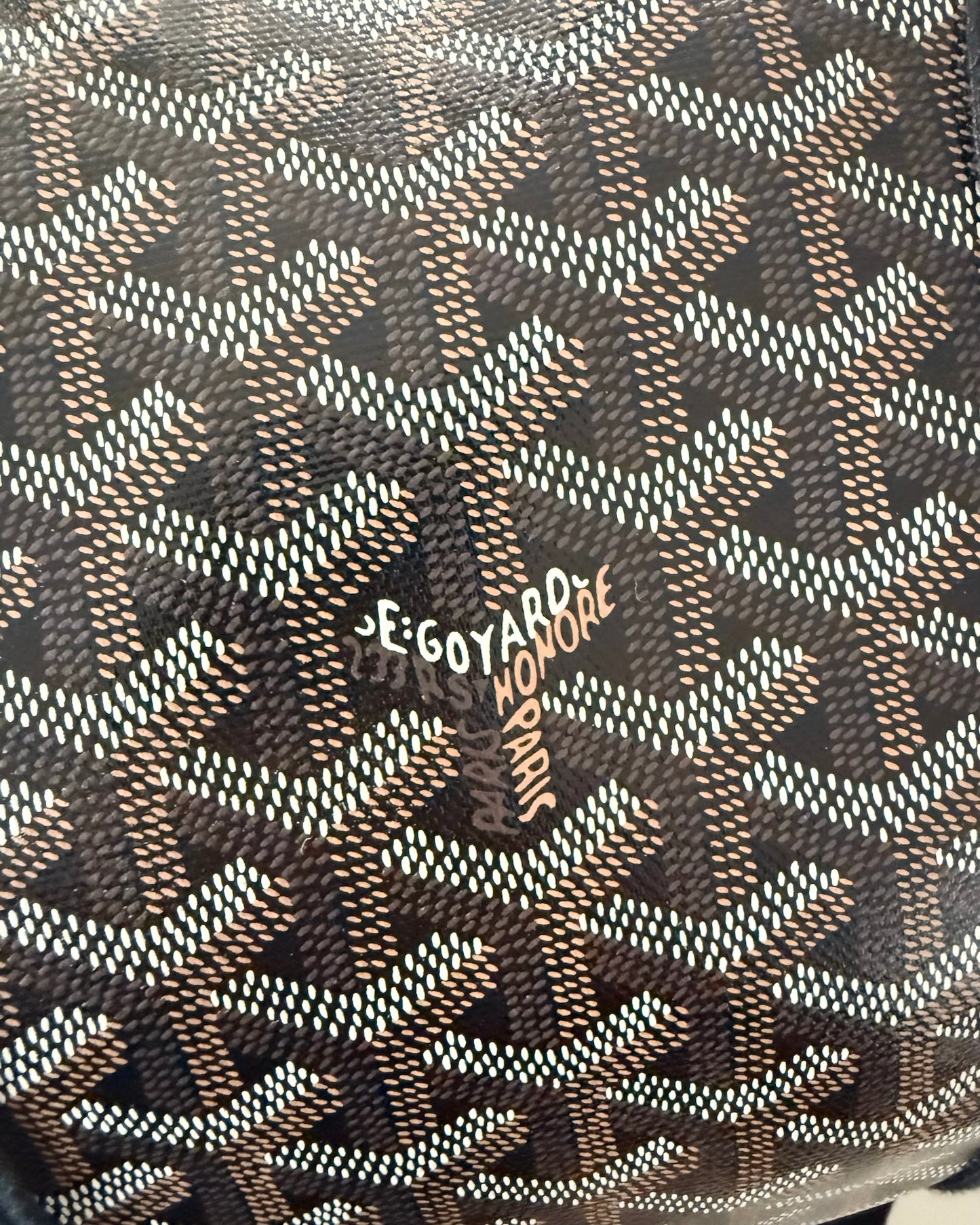 Goyard Black Chevron Print Coated Canvas Barrel Sport 40 Duffle Bag