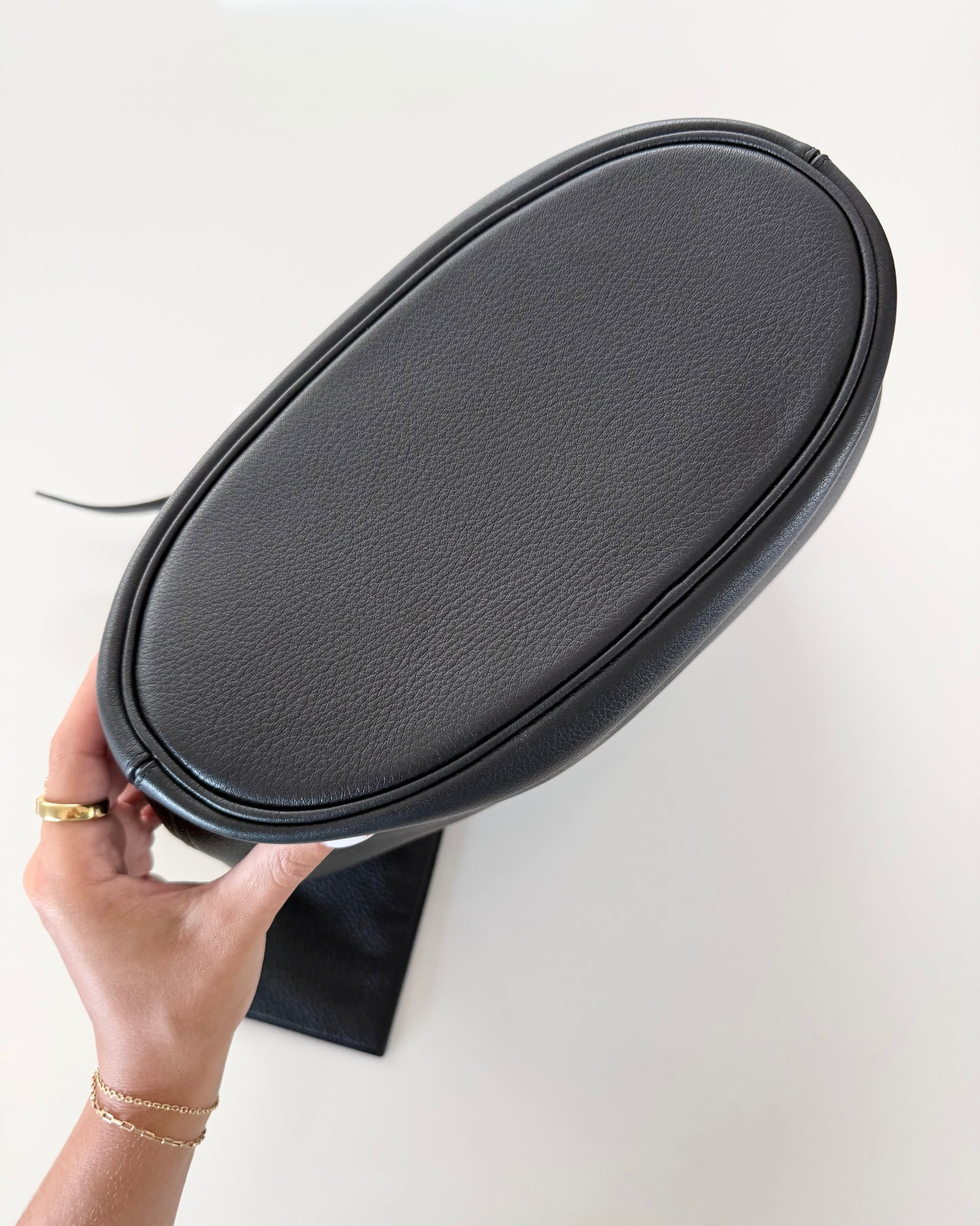 Saint Laurent Black Leather Le5A7 Hobo from 2024