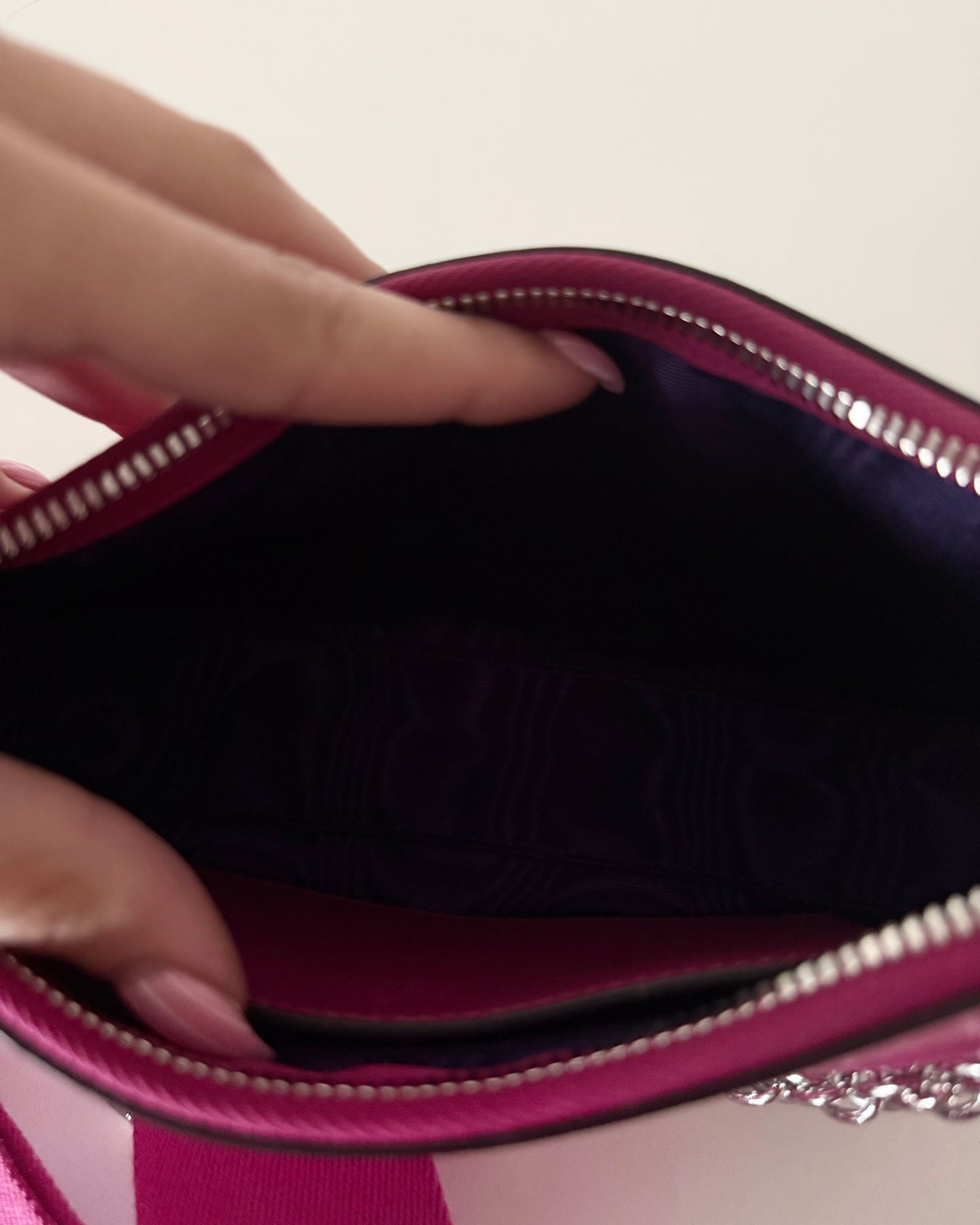 Gucci Pink Nylon Matelasse Handbag with Two Straps