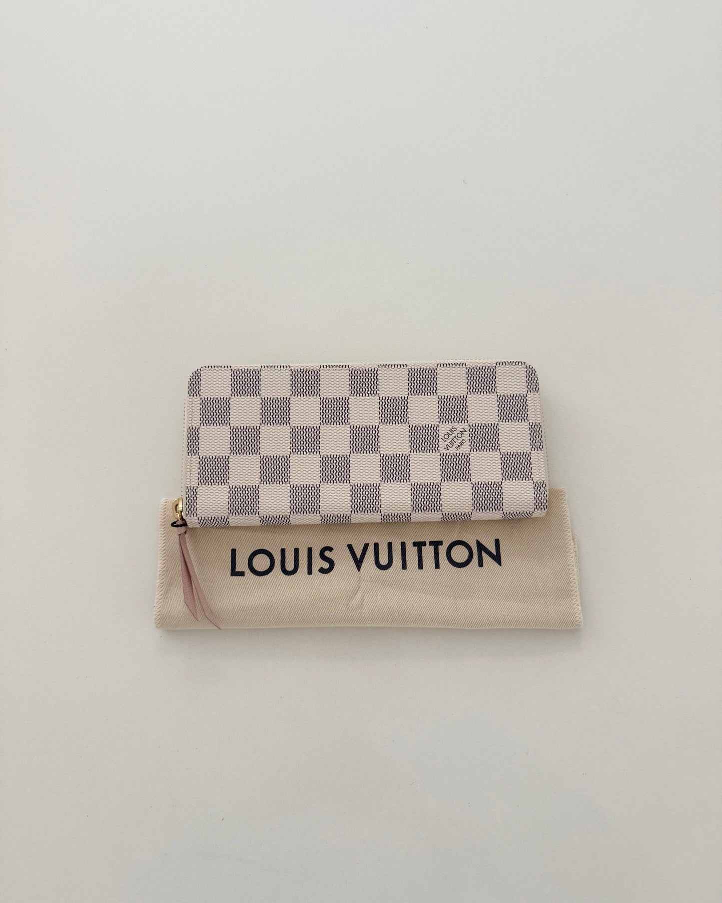 Louis Vuitton Damier Azur Rose Ballerine Clemence Wallet