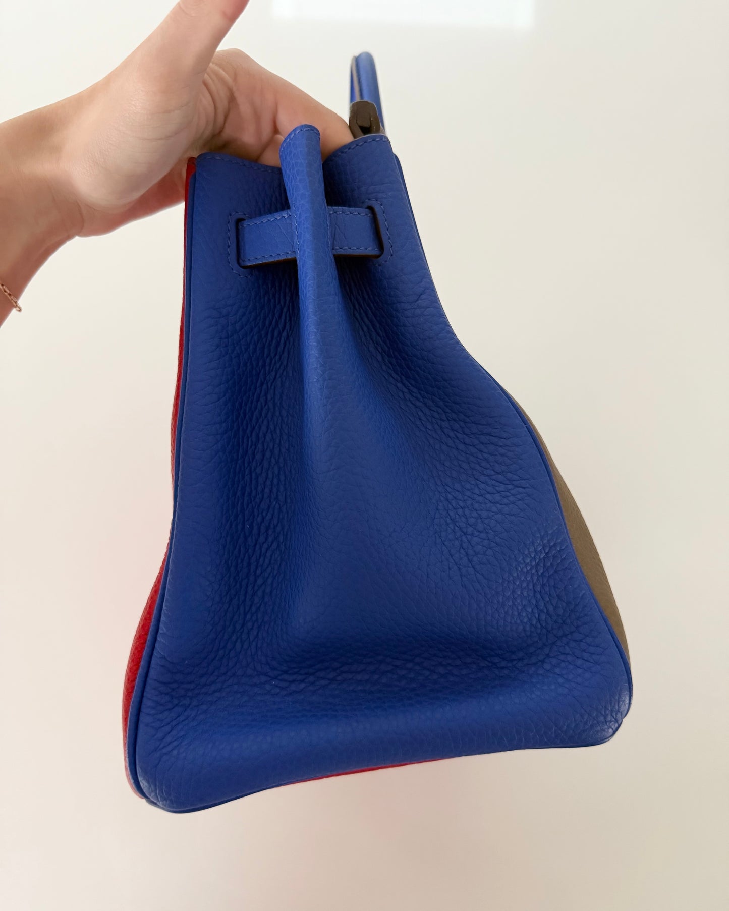 Hermes Special Order Tri-Color Togo Leather Birkin 35 with Palladium Hardware from 2012