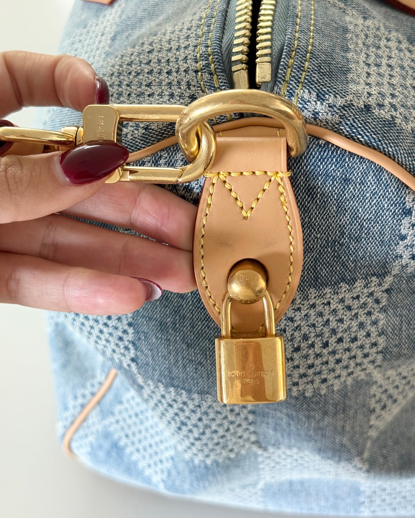 Louis Vuitton Damier Denim 3D Speedy Bandoliere 40 from 2024