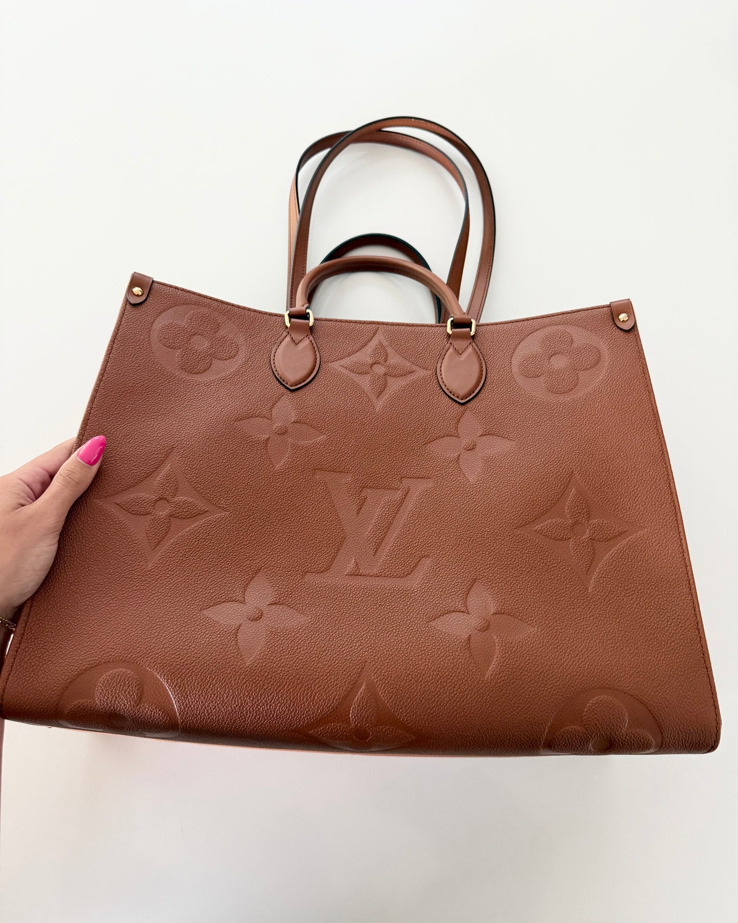 Louis Vuitton Limited Edition Cognac Empreinte Leather Onthego GM